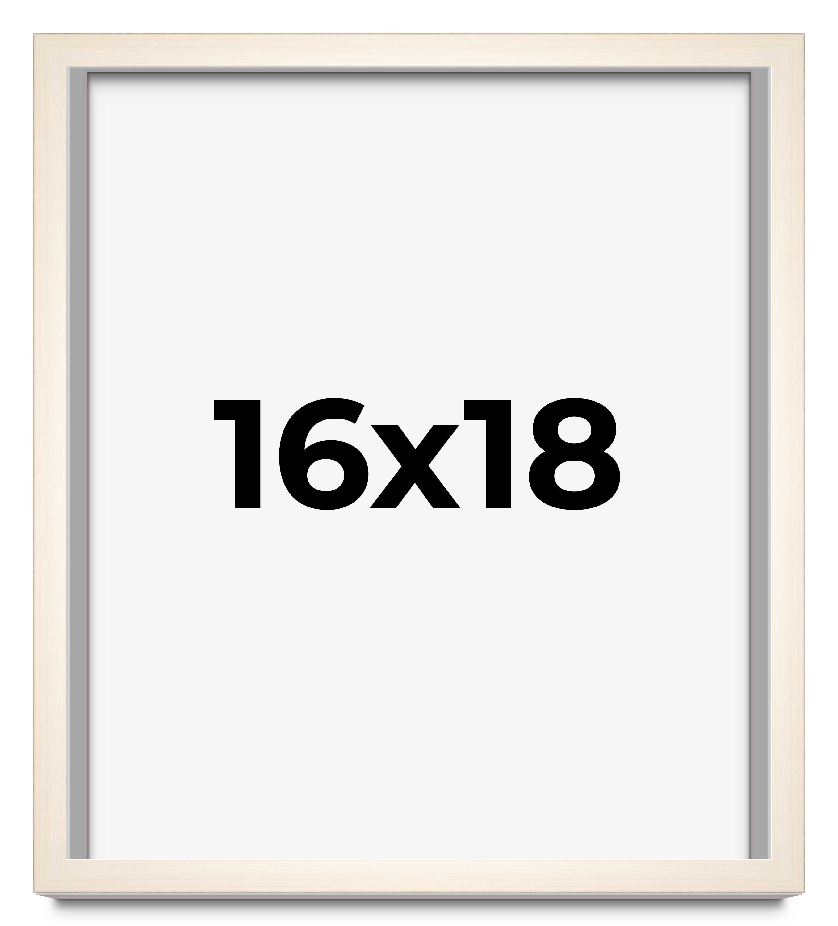 16×18 Frame White Wheat Solid Wood Picture Frame | Moulding Width 0.75 Inches |