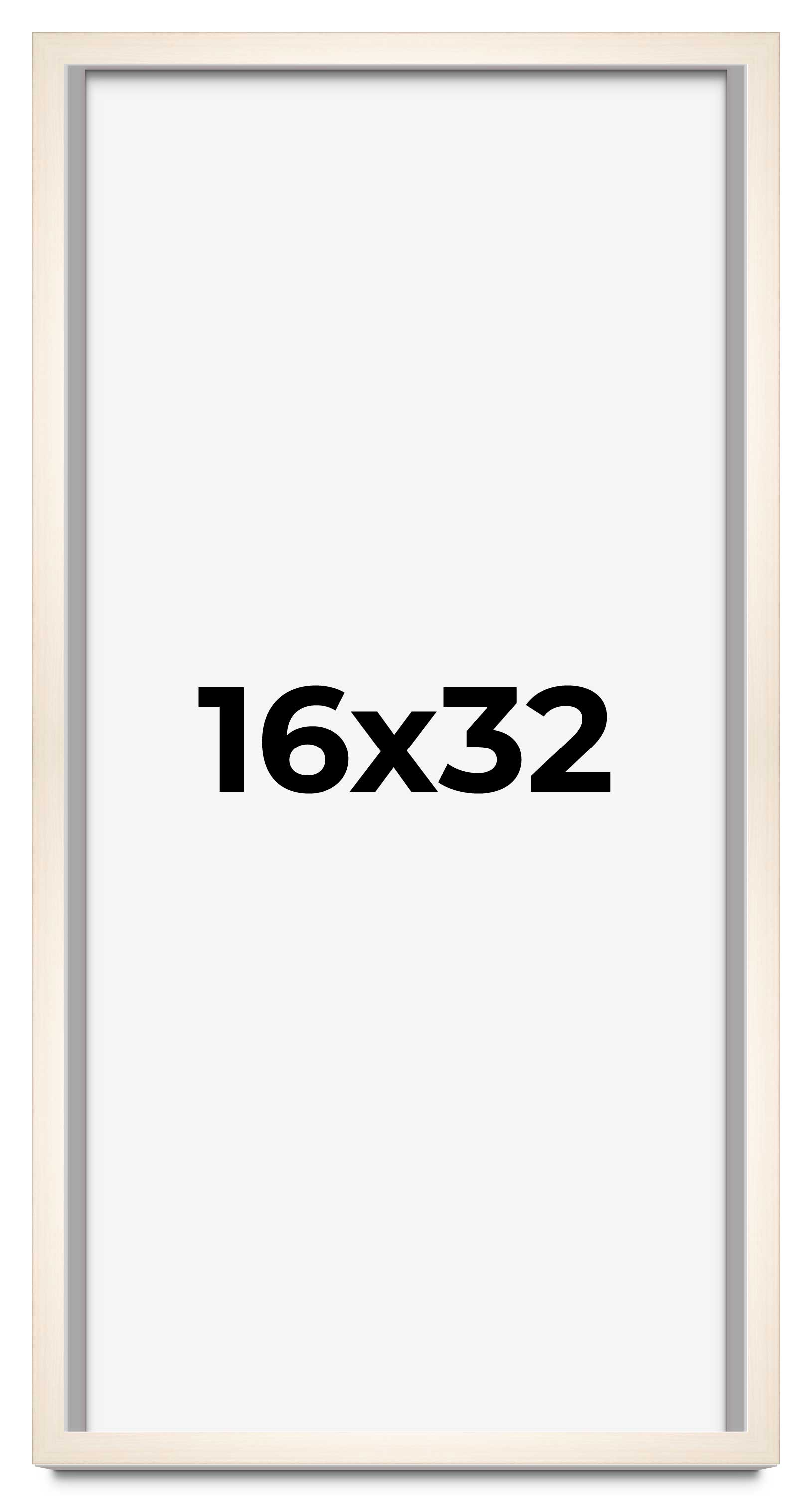 16x32 Frame White Wheat Solid Wood Picture Frame | Moulding Width 0.75 Inches main product image