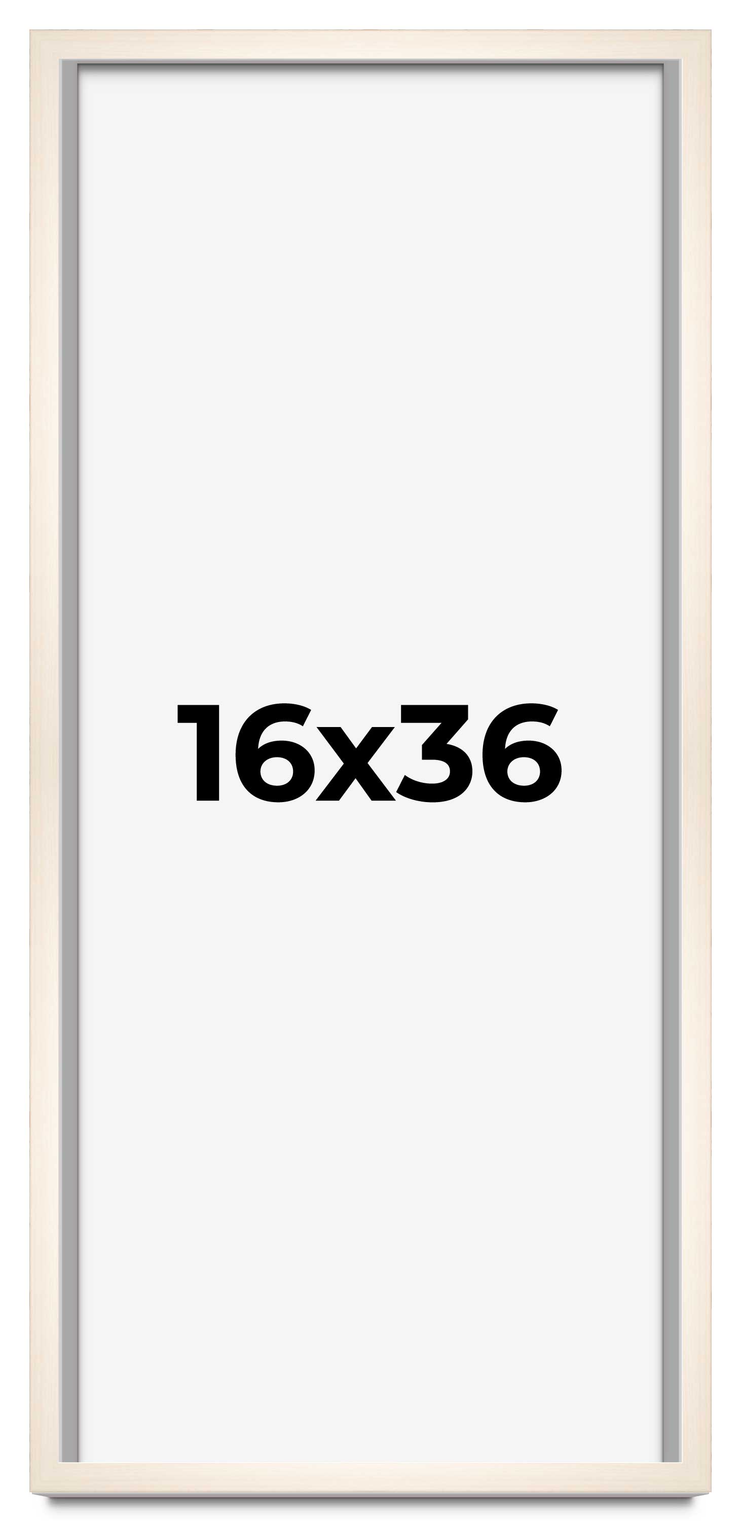 16x36 Frame White Wheat Solid Wood Picture Frame | Moulding Width 0.75 Inches main product image