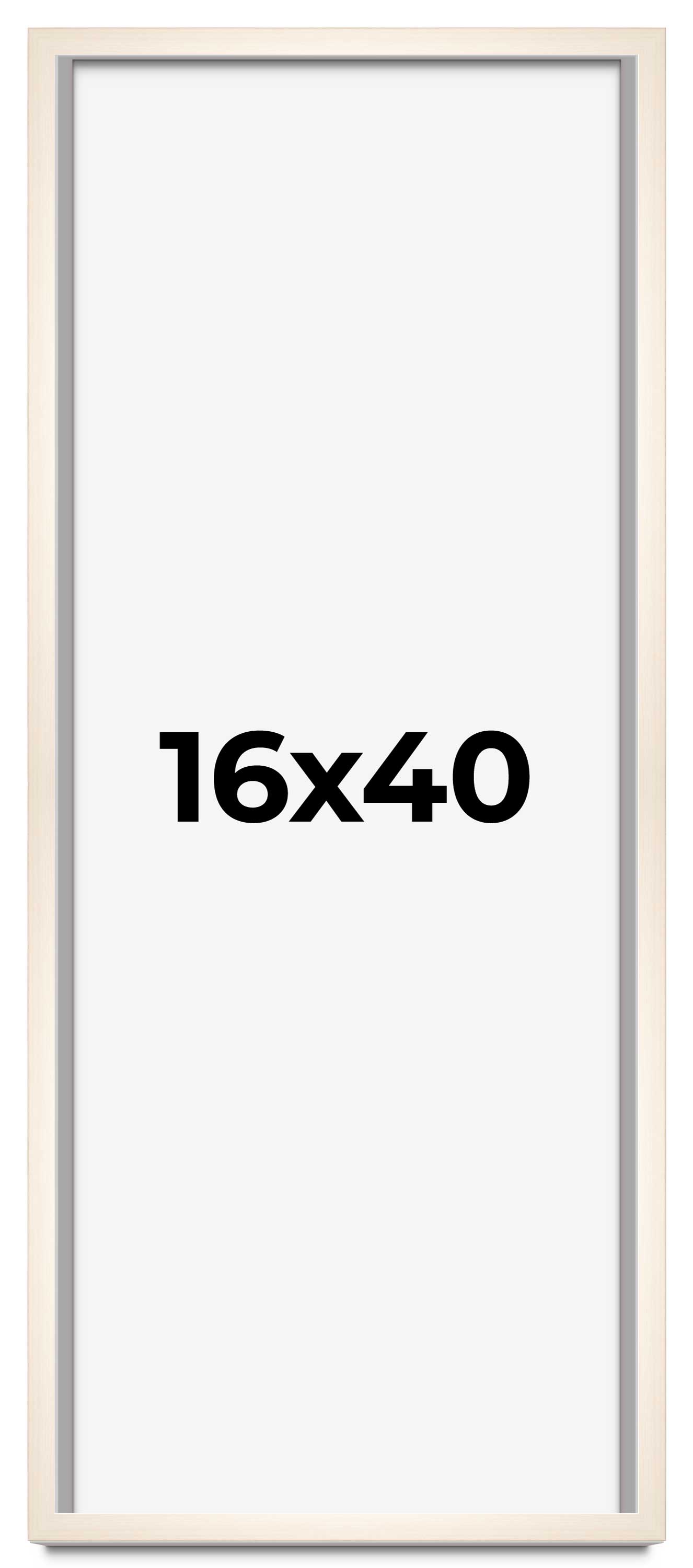 16×40 Frame White Wheat Solid Wood Picture Frame | Moulding Width 0.75 Inches |