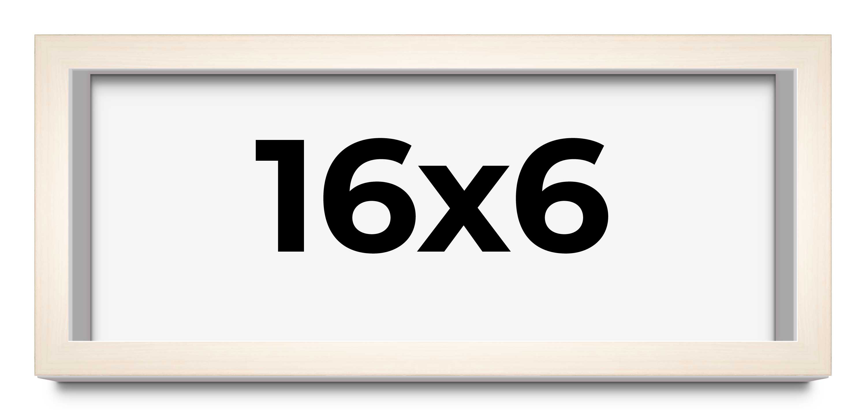 16x6 Frame White Wheat Solid Wood Picture Frame | Moulding Width 0.75 Inches | I main product image
