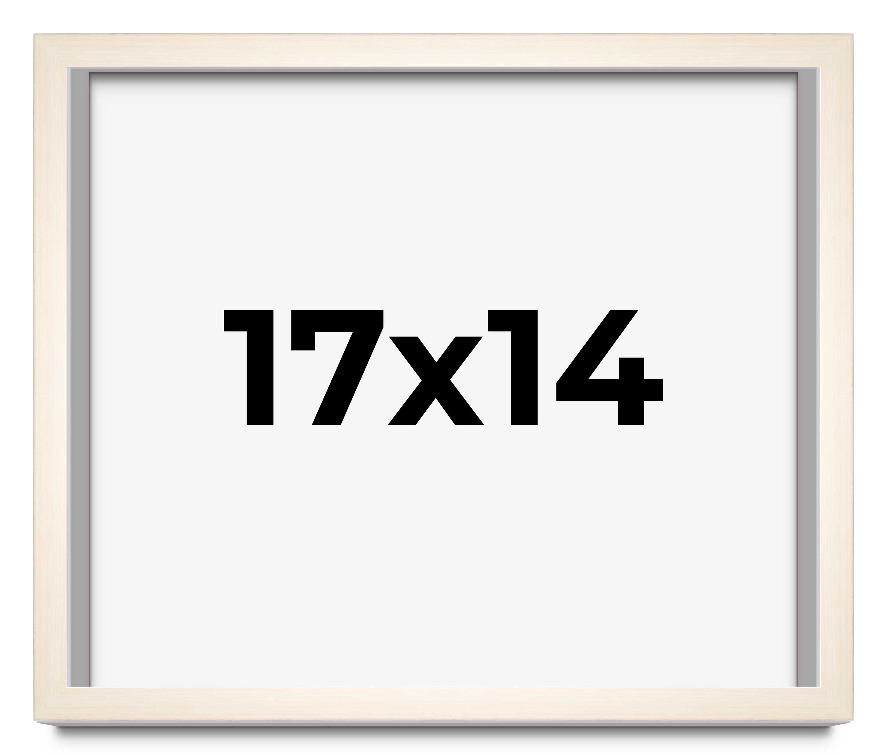17×14 Frame White Wheat Solid Wood Picture Frame | Moulding Width 0.75 Inches |