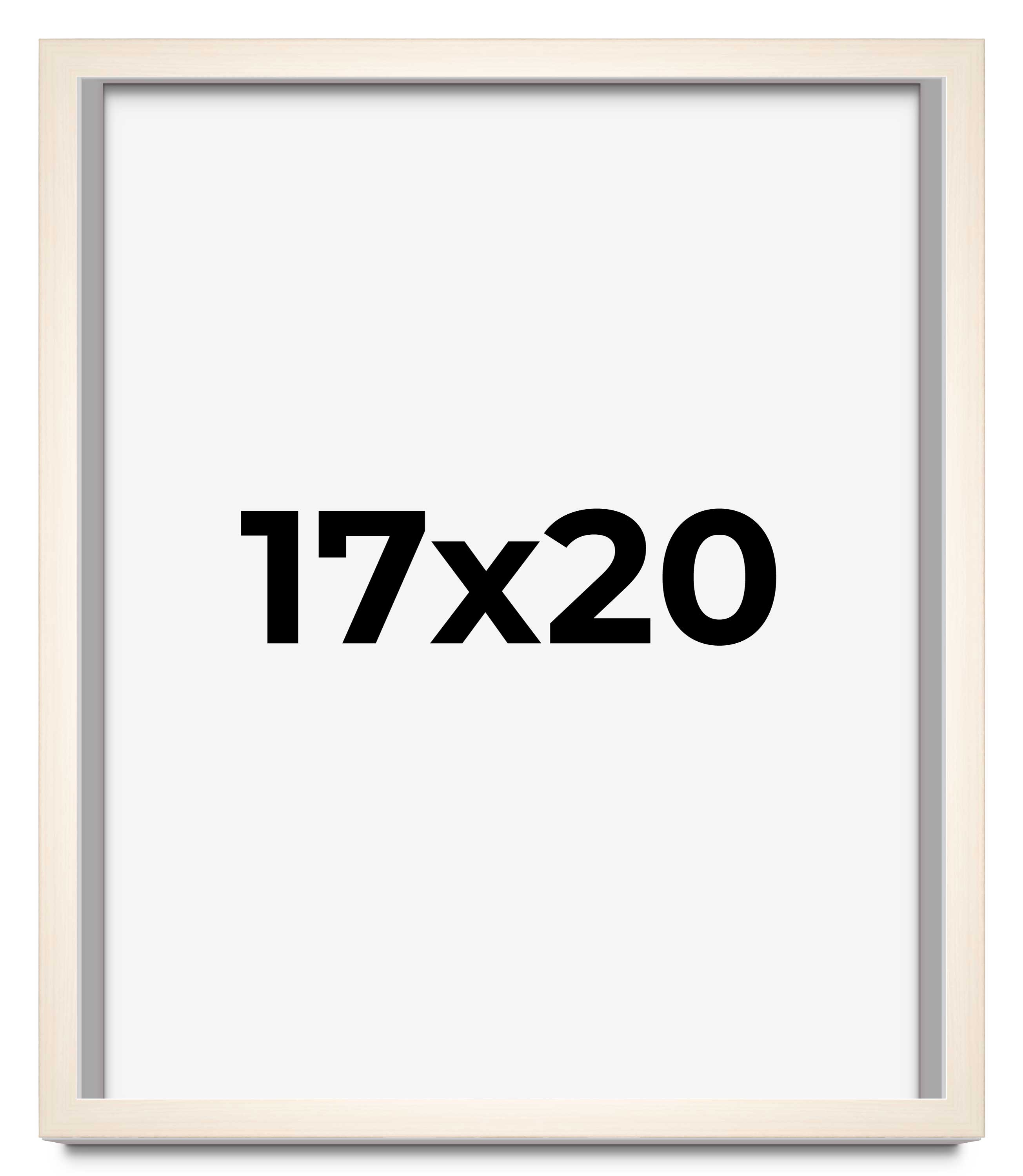 17x20 Frame White Wash Picture Frame  Modern Photo Frame UV Acrylic, Acid Free