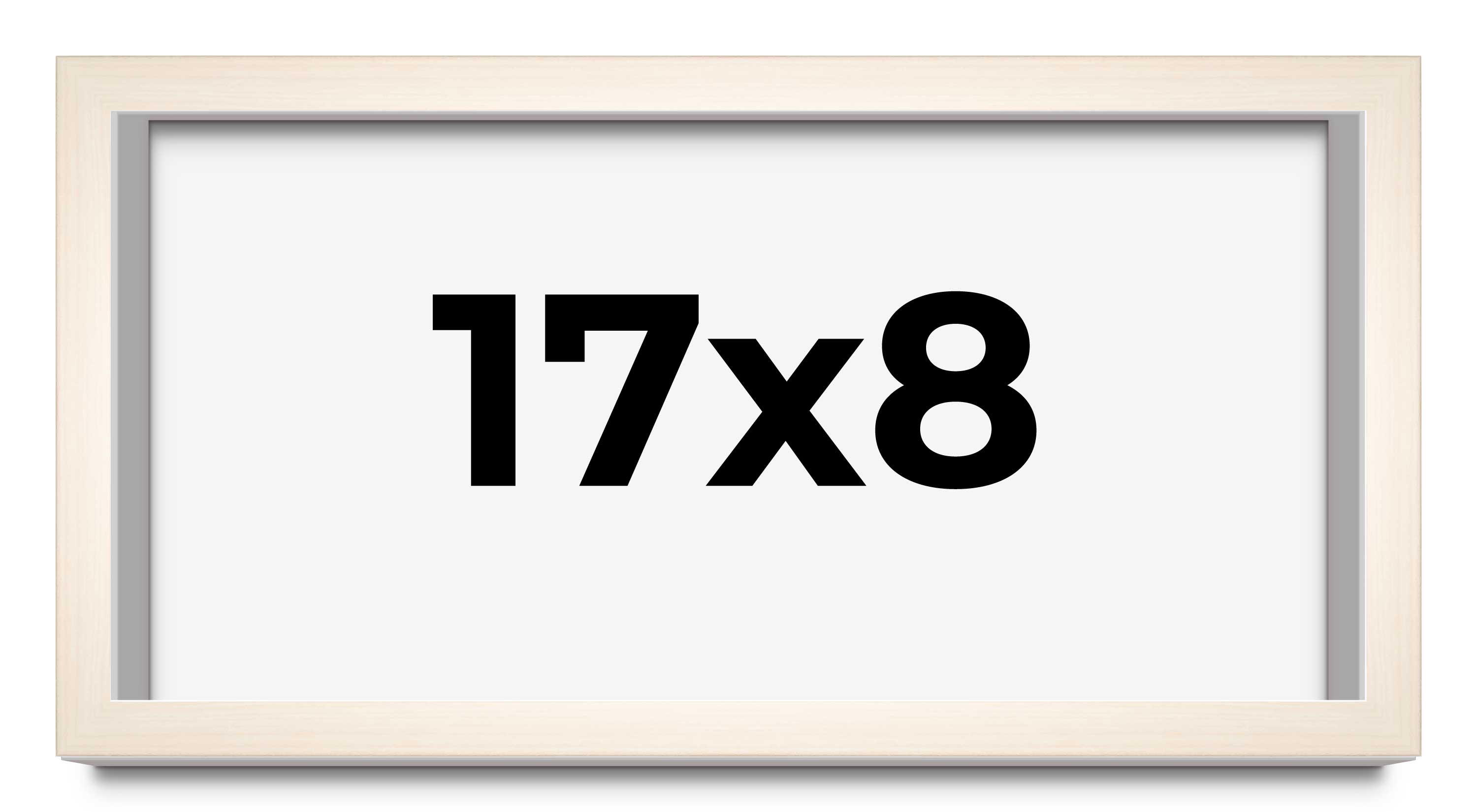 17x8 Frame White Wheat Solid Wood Picture Frame | Moulding Width 0.75 Inches | I main product image