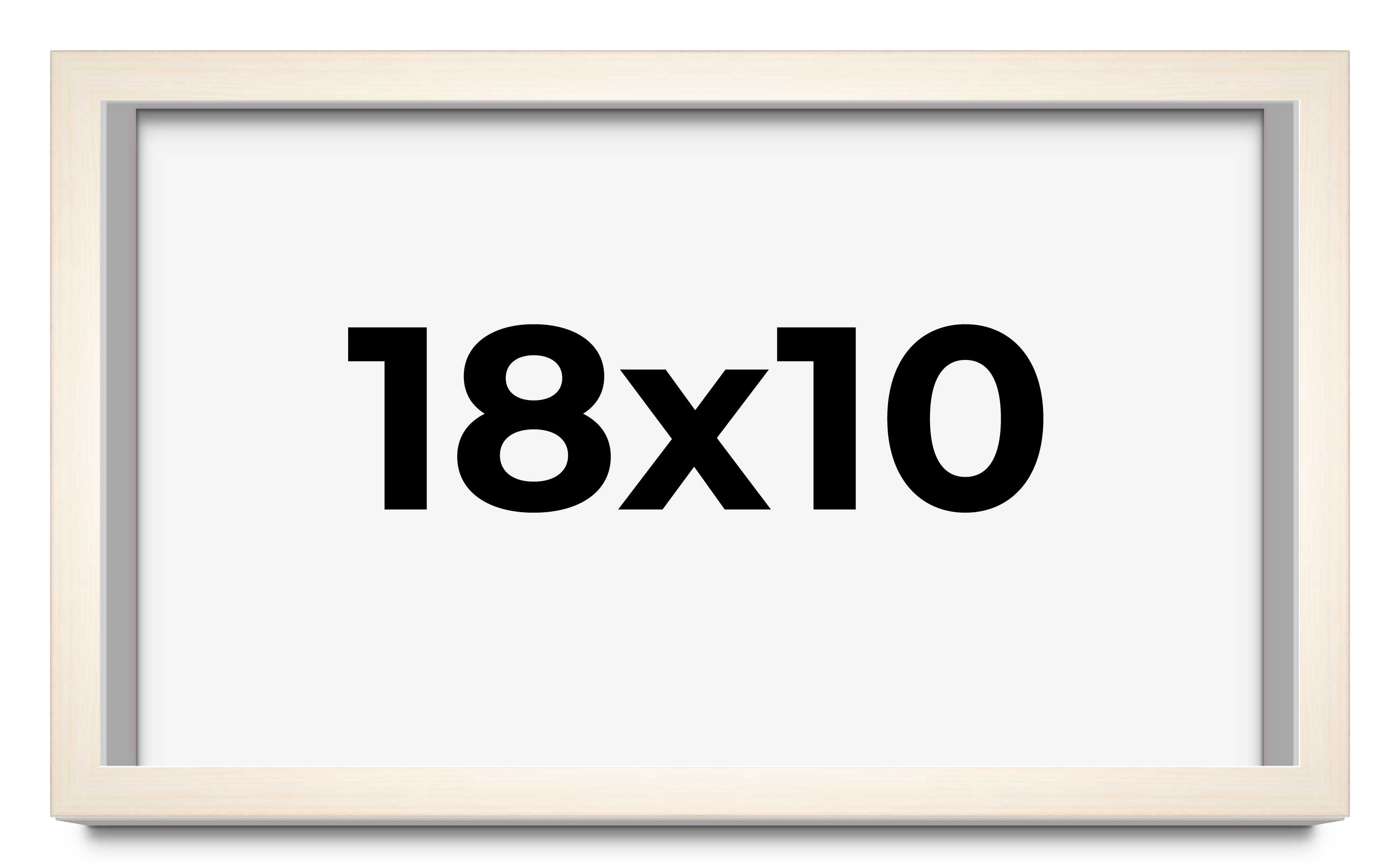 18×10 Frame White Wheat Solid Wood Picture Frame | Moulding Width 0.75 Inches |