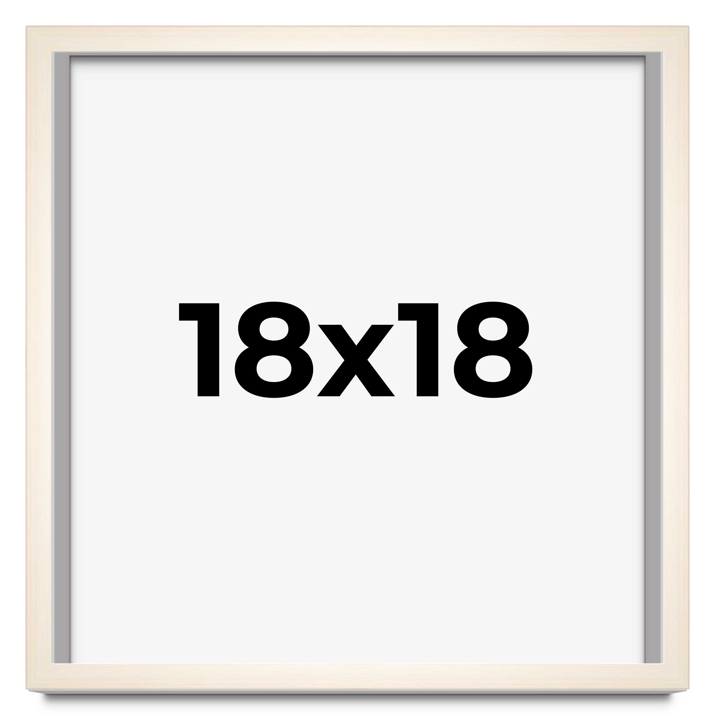 18x18 Frame White Wheat Solid Wood Picture Frame | Moulding Width 0.75 Inches main product image