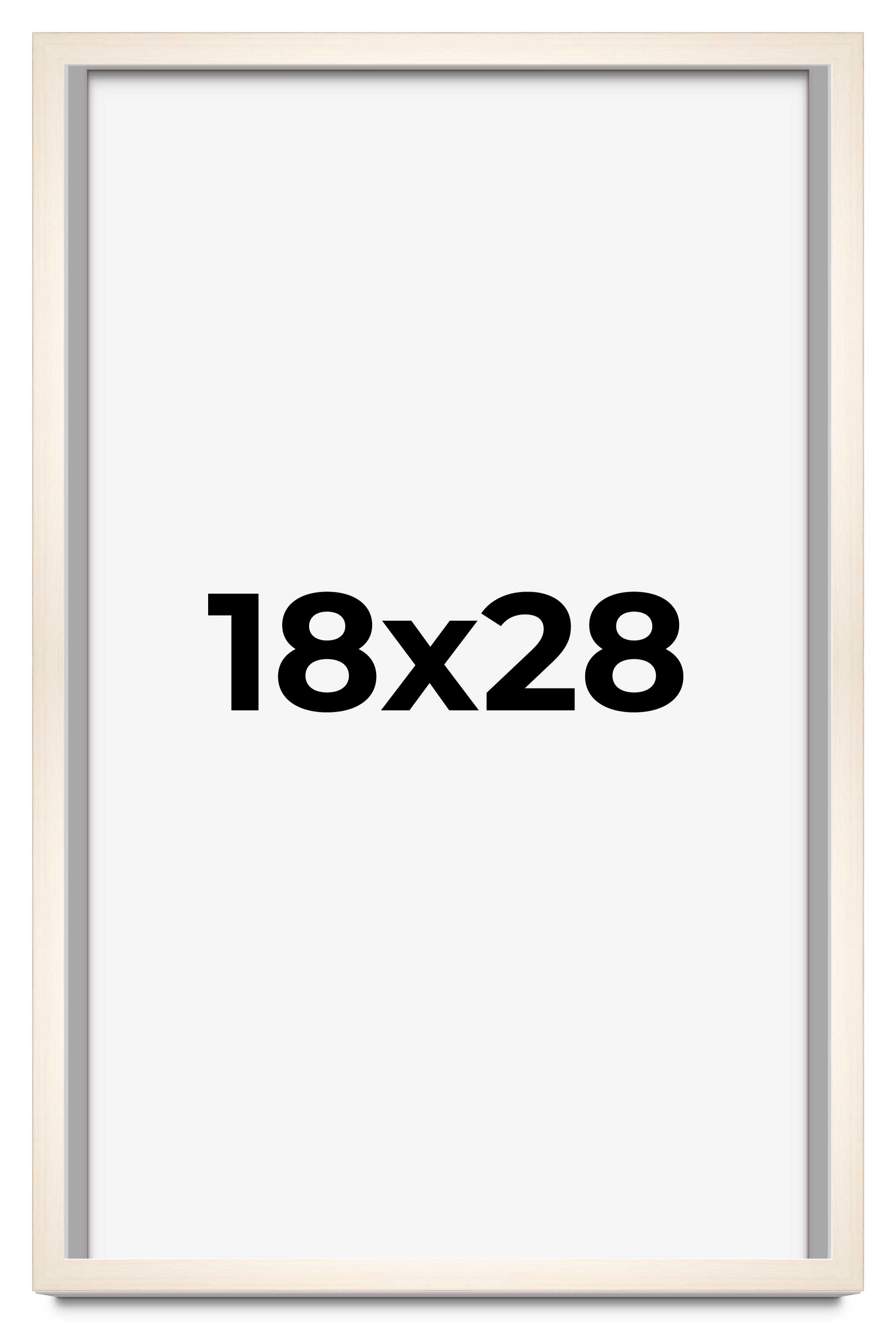 18x28 Frame White Wash Picture Frame  Modern Photo Frame UV Acrylic, Acid Free