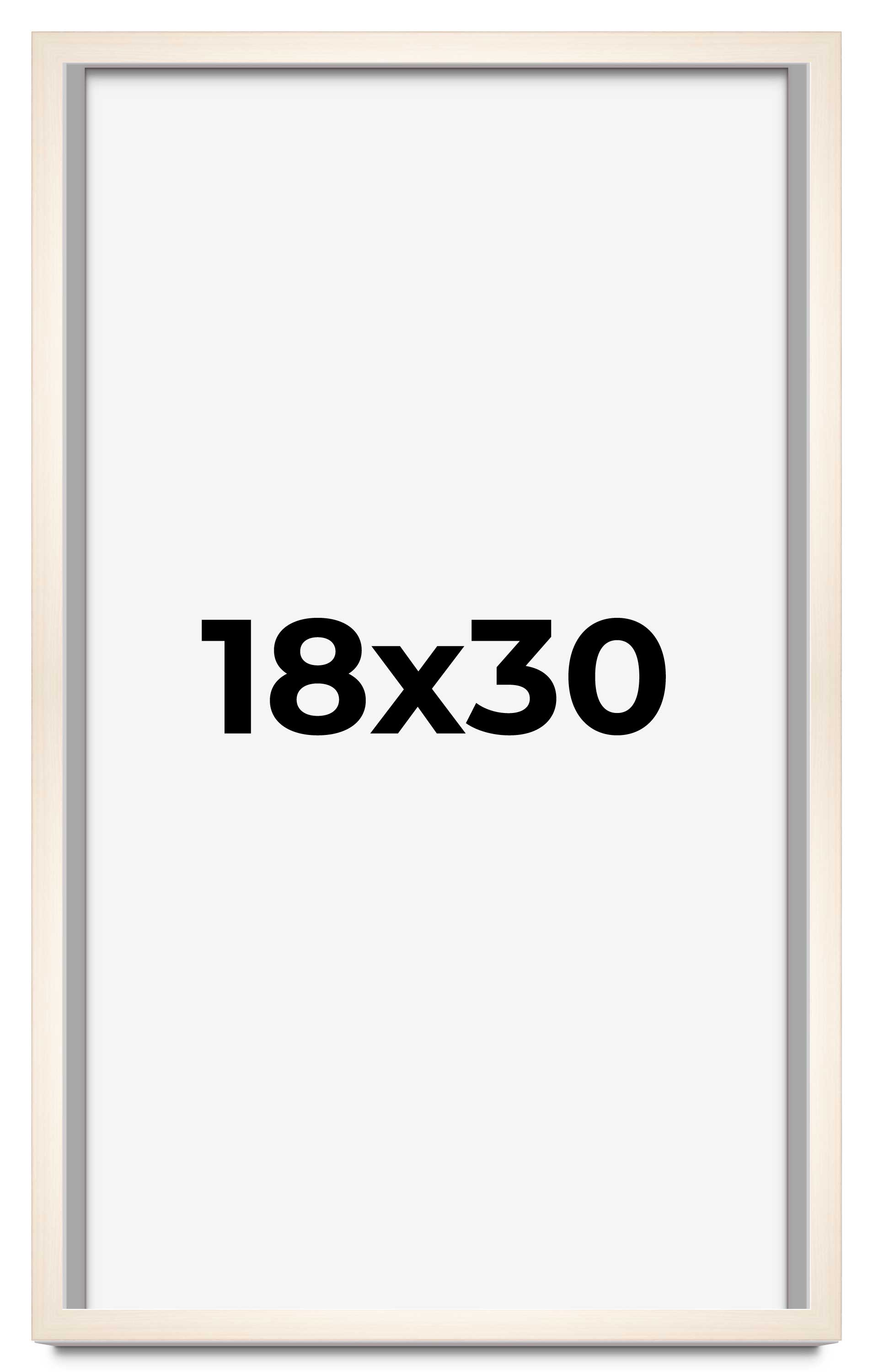 18×30 Frame White Wheat Solid Wood Picture Frame | Moulding Width 0.75 Inches |