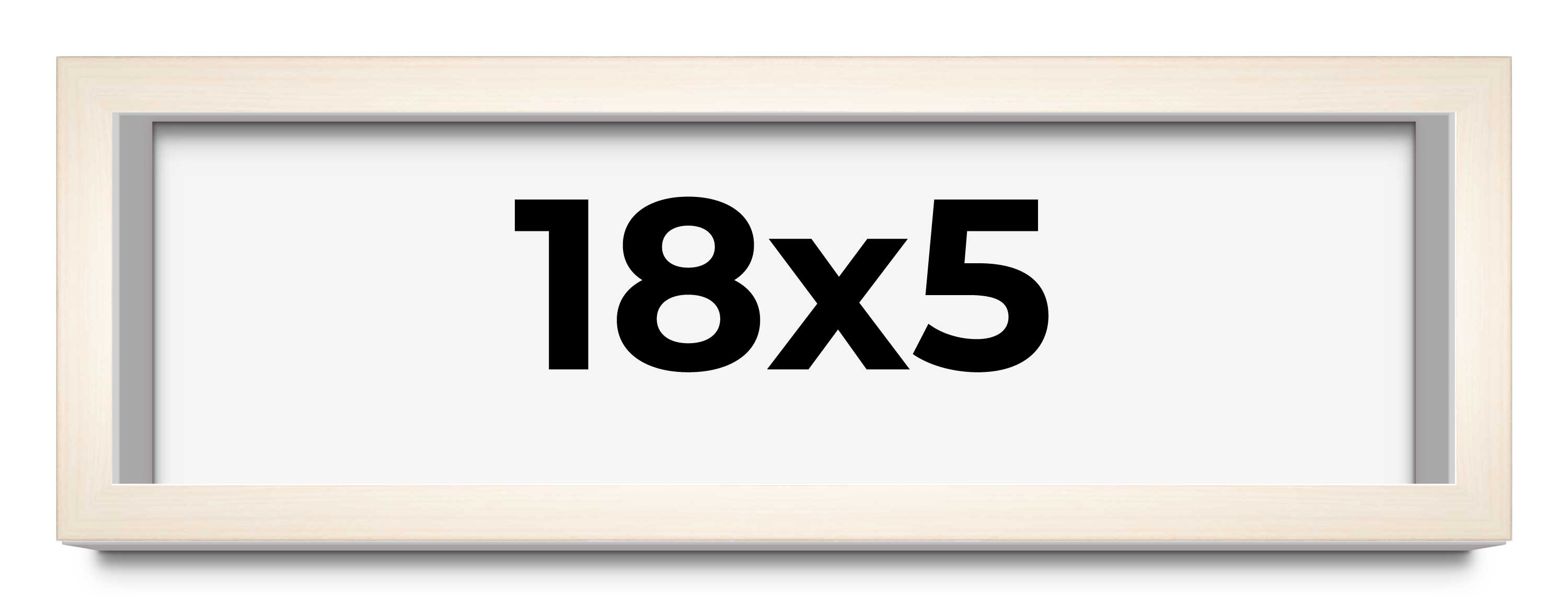 18x5 Frame White Wash Picture Frame Modern Photo Frame UV Acrylic, Acid Free