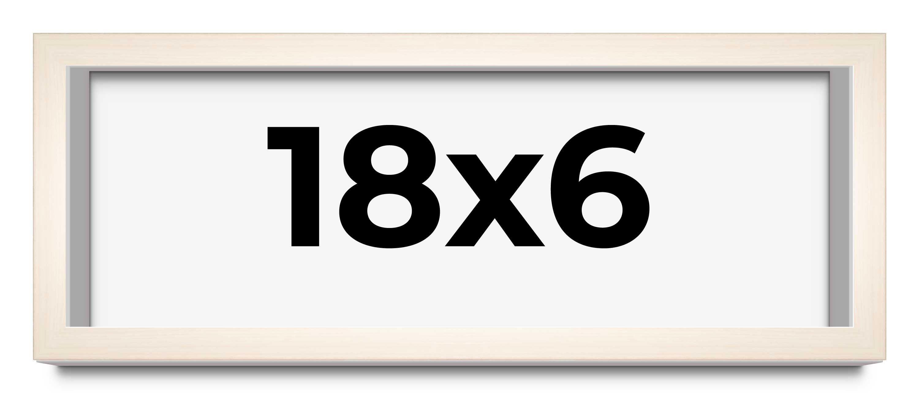 18×6 Frame White Wheat Solid Wood Picture Frame | Moulding Width 0.75 Inches | I