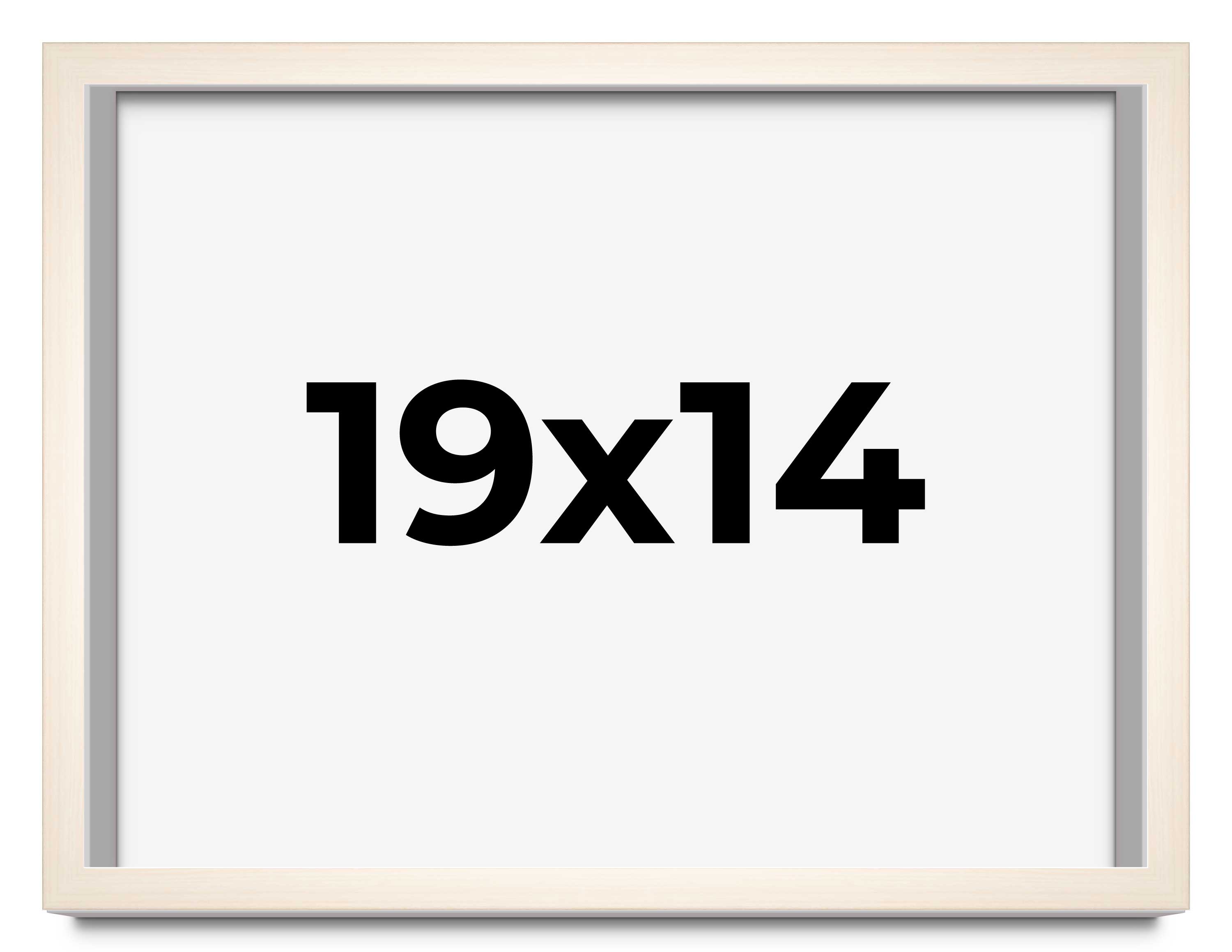 19x14 Frame White Wheat Solid Wood Picture Frame | Moulding Width 0.75 Inches main product image