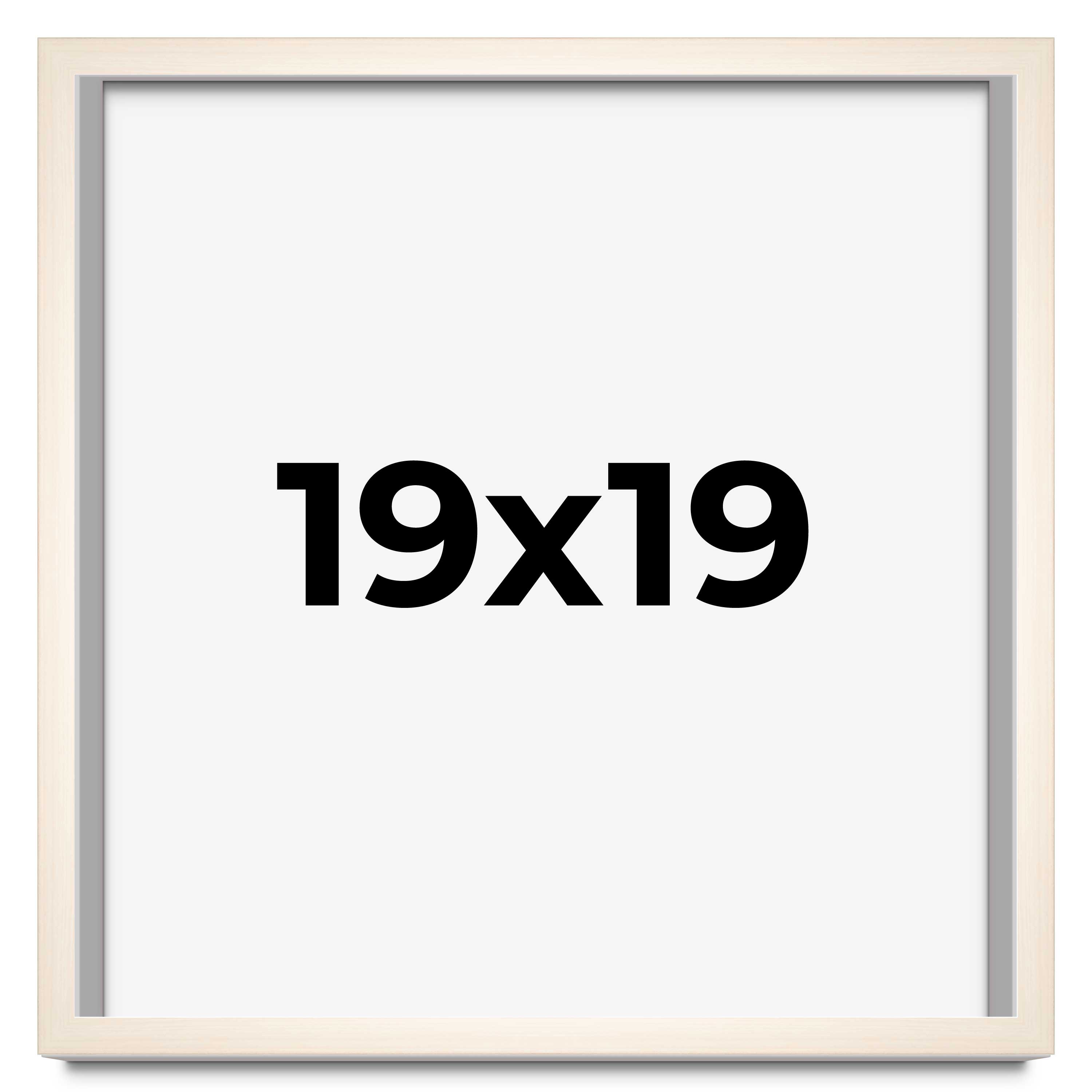 19x19 Frame White Wheat Solid Wood Picture Frame | Moulding Width 0.75 Inches main product image