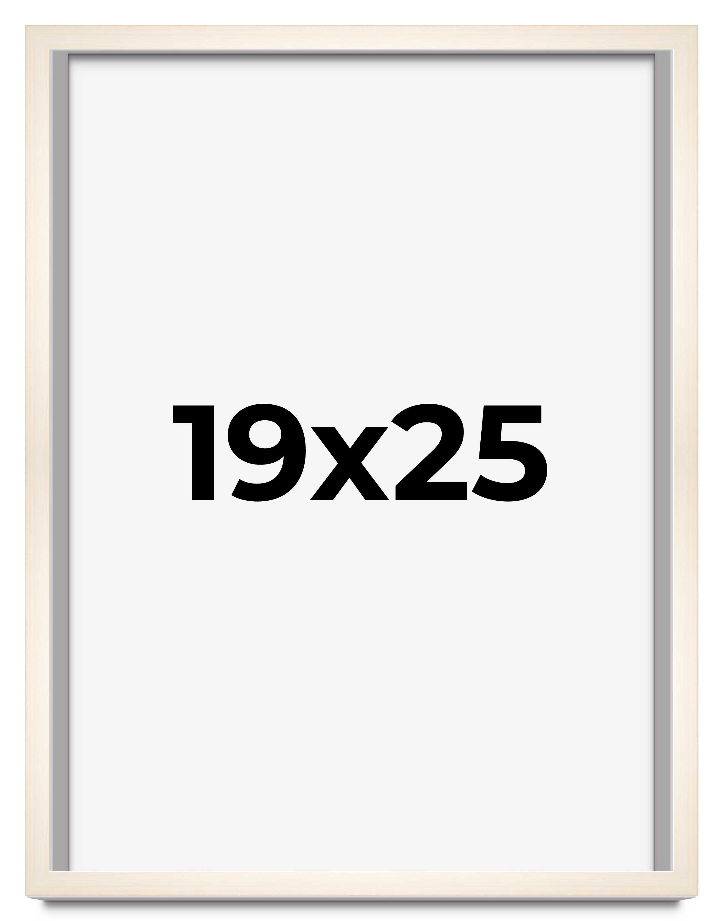 19×25 Shadow Box Cream of Wheat White Washed Display Frame | 0.875 Inches Deep S