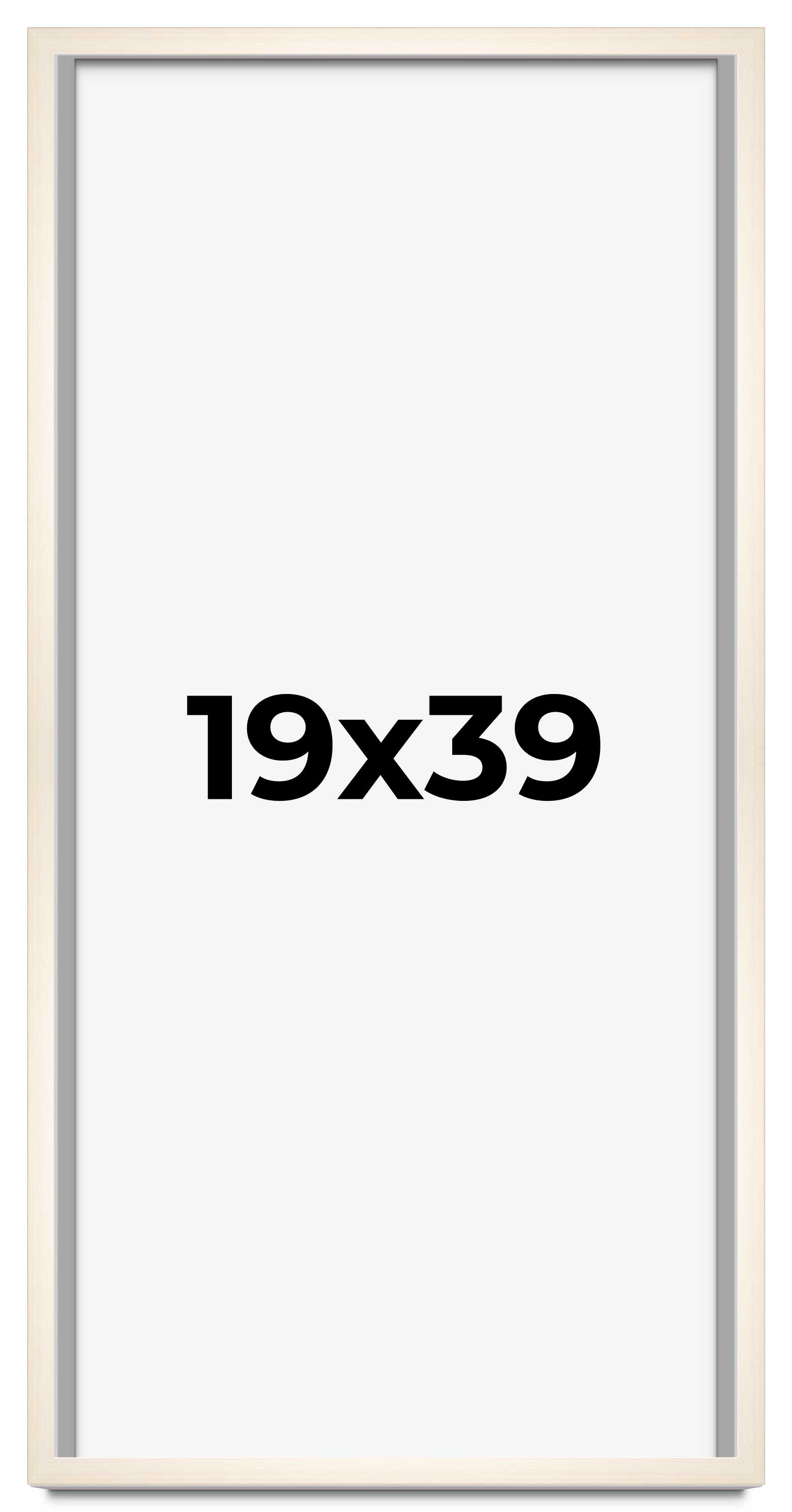 19×39 Frame White Wheat Solid Wood Picture Frame | Moulding Width 0.75 Inches |