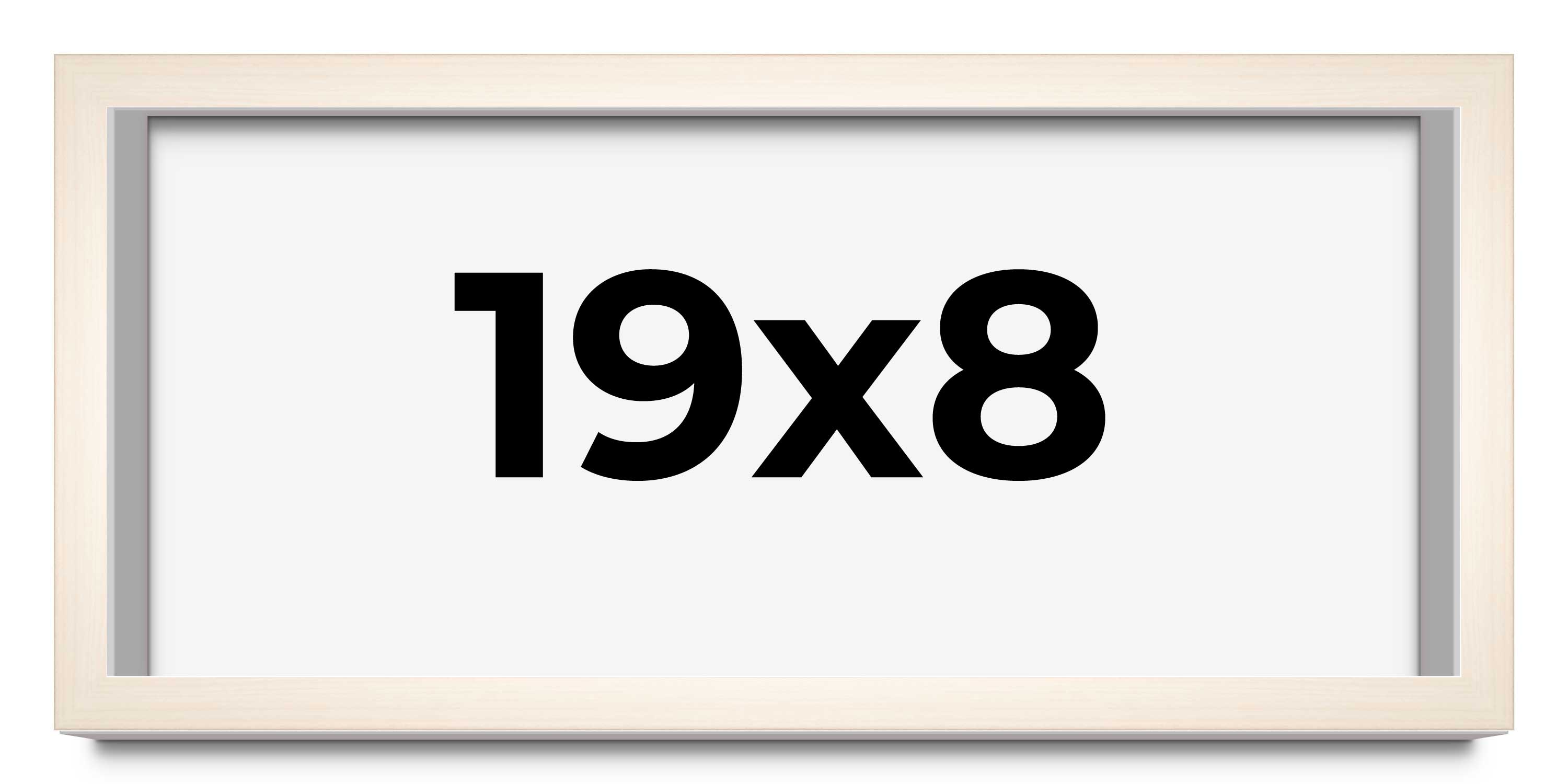 19x8 Frame White Wheat Solid Wood Picture Frame | Moulding Width 0.75 Inches | I main product image
