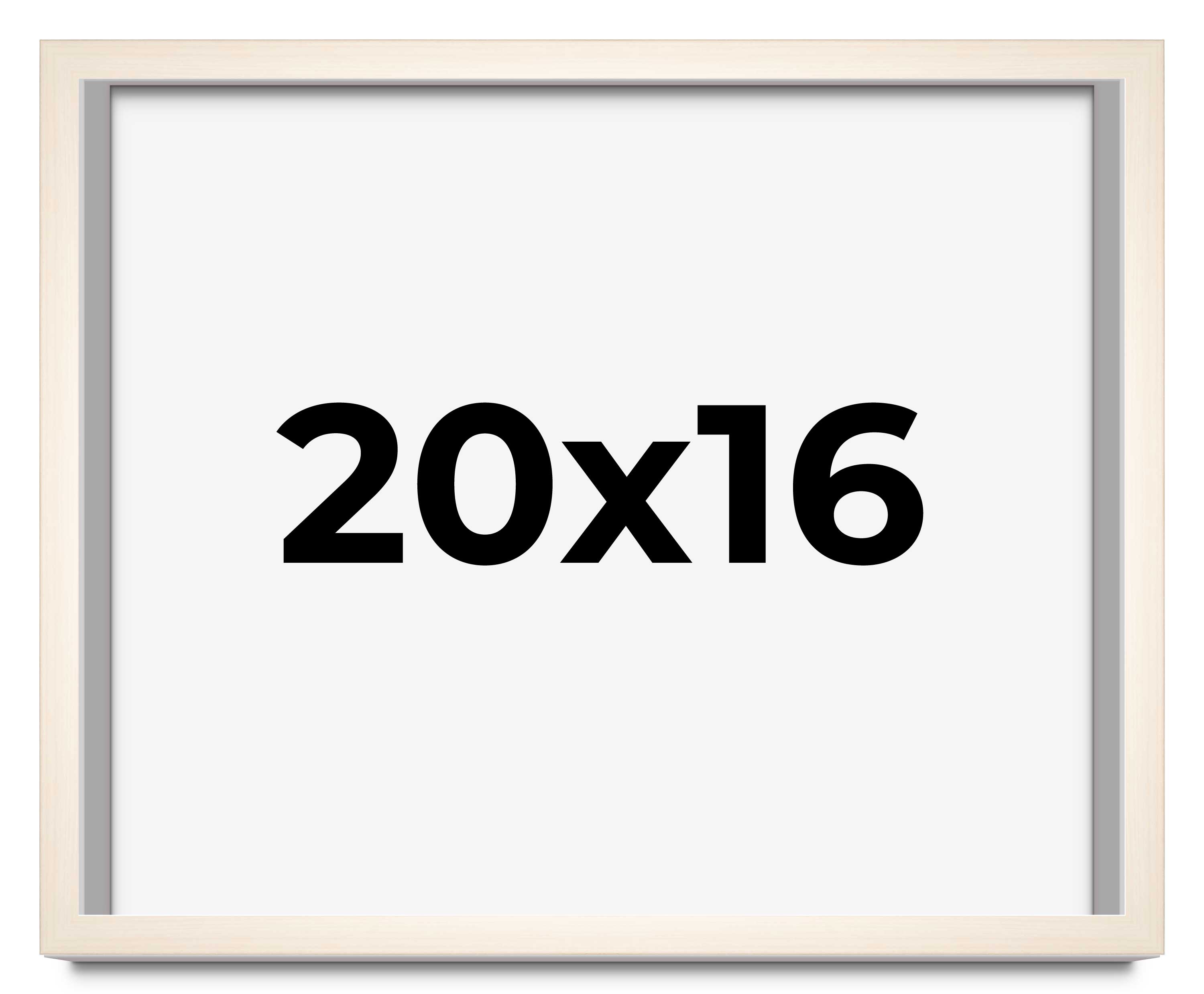 20x16 Frame White Wash Picture Frame  Modern Photo Frame UV Acrylic, Acid Free
