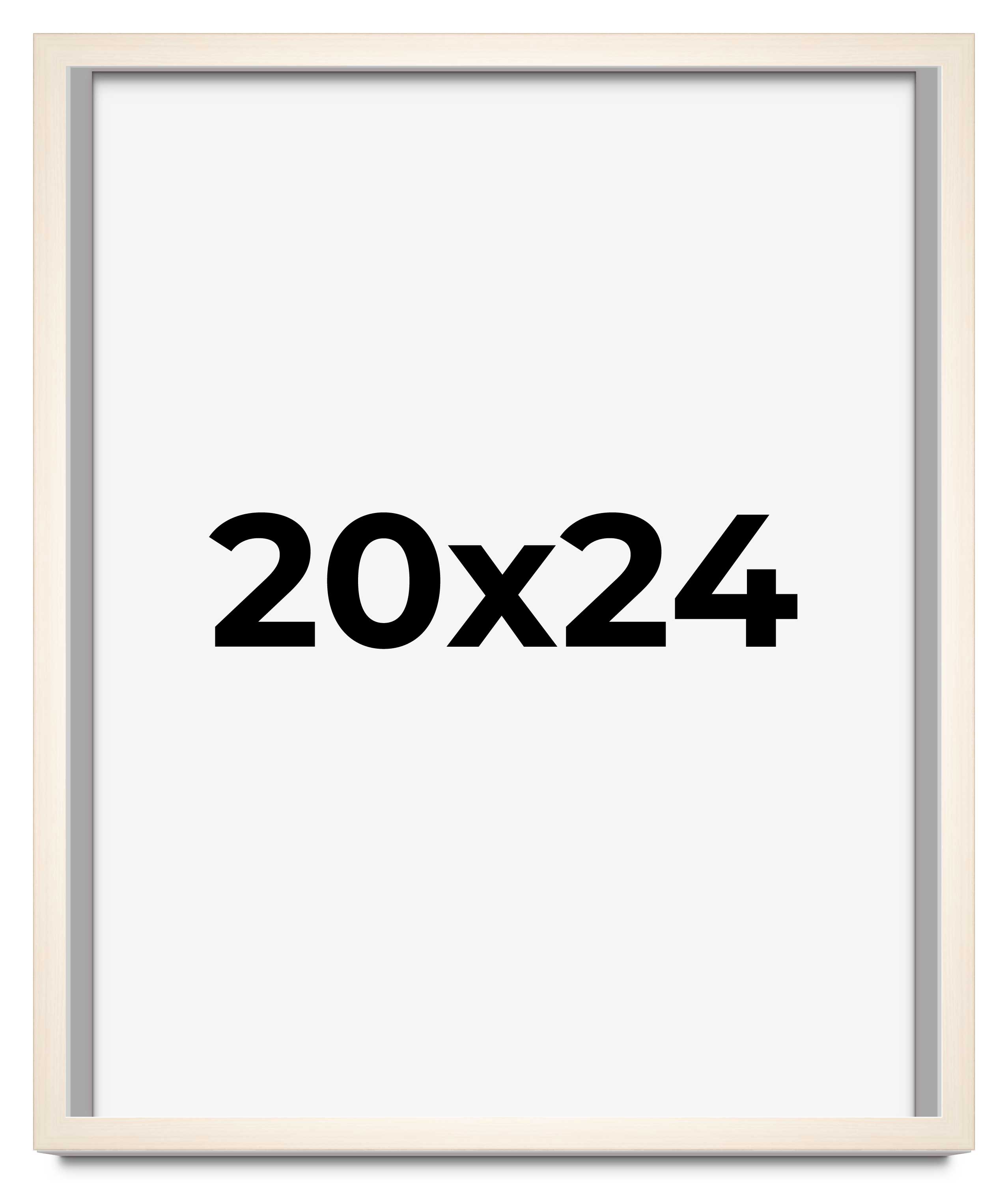 Bilderrahmen 20x24 Rahmen Weiß Weizen Massivholz | Leistenbreite 0,75 cm | - Bild 1 von 9