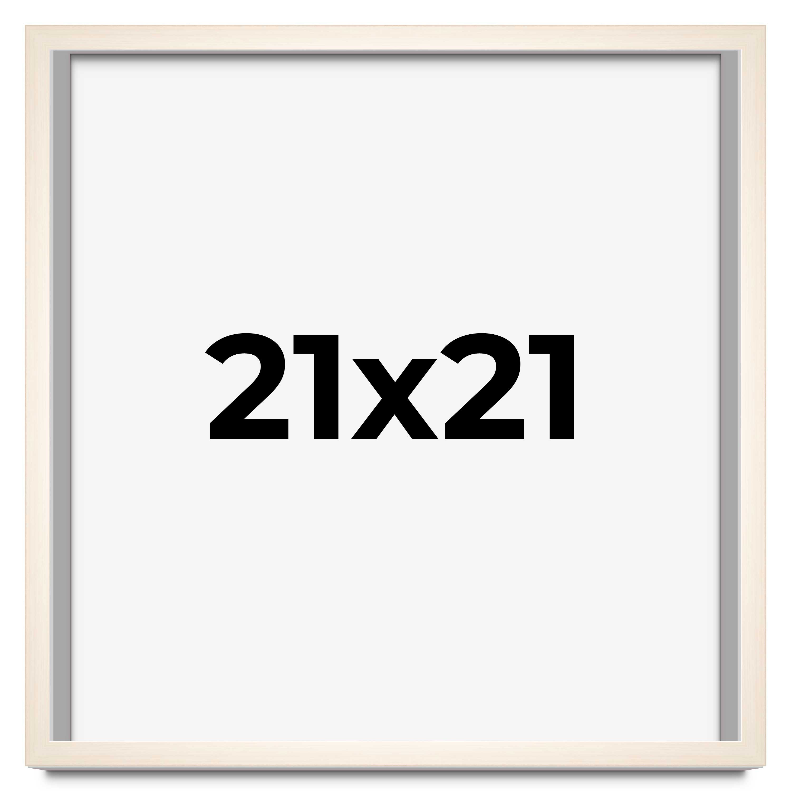 21x21 Frame White Wheat Solid Wood Picture Frame | Moulding Width 0.75 Inches main product image