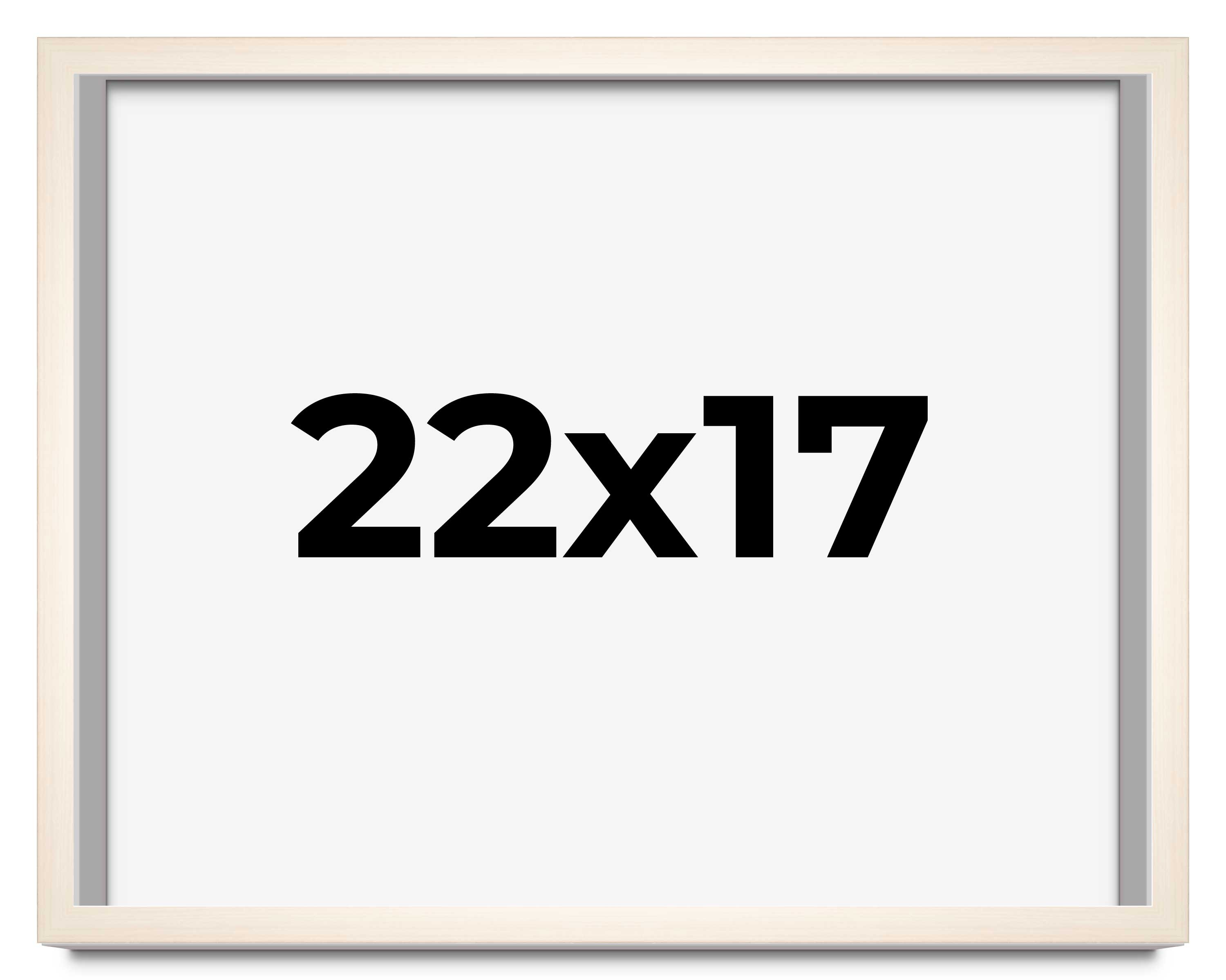 22×17 Frame White Wheat Solid Wood Picture Frame | Moulding Width 0.75 Inches |