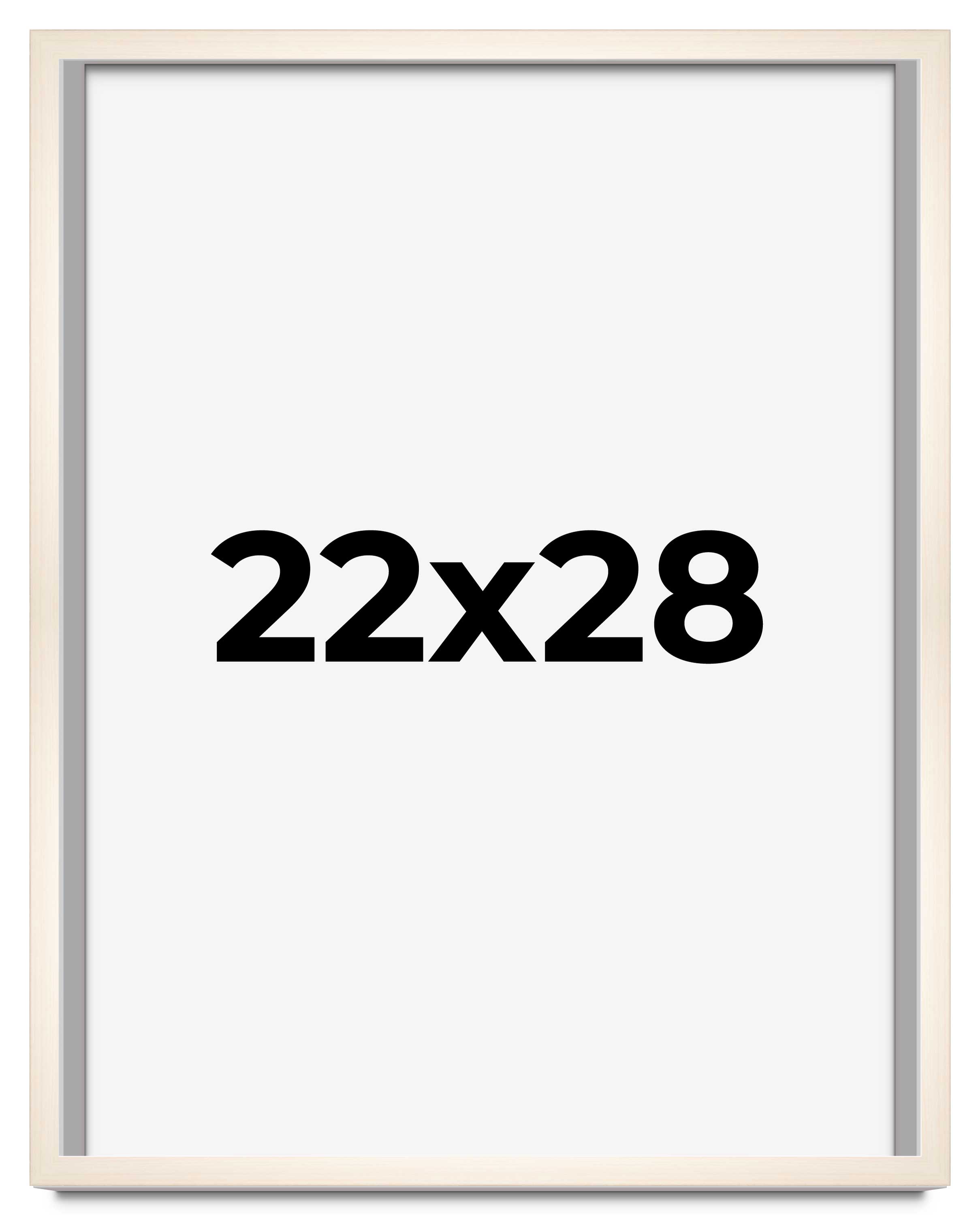 22x28 Frame White Wheat Solid Wood Picture Frame | Moulding Width 0.75 Inches main product image