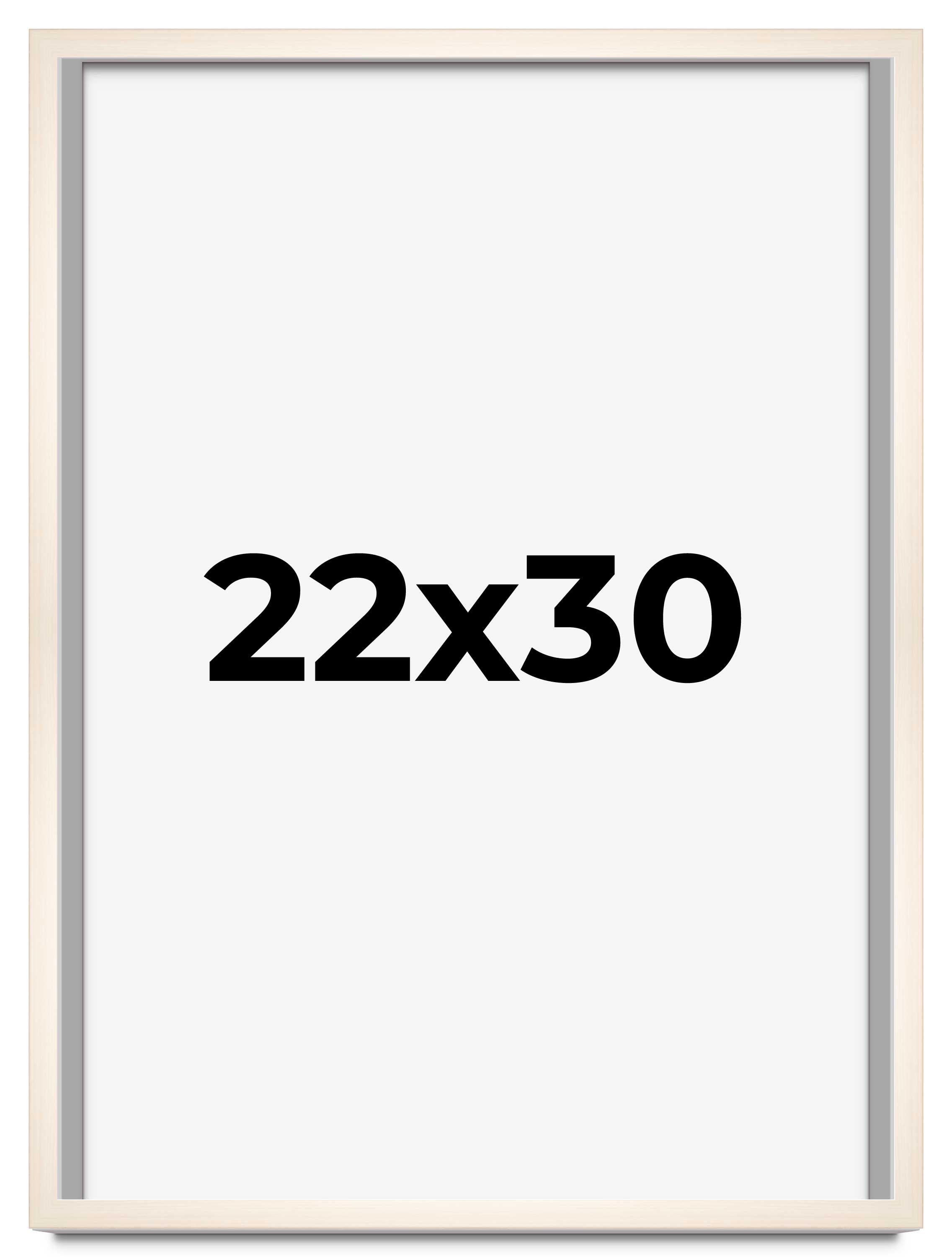 22×30 Frame White Wheat Solid Wood Picture Frame | Moulding Width 0.75 Inches |
