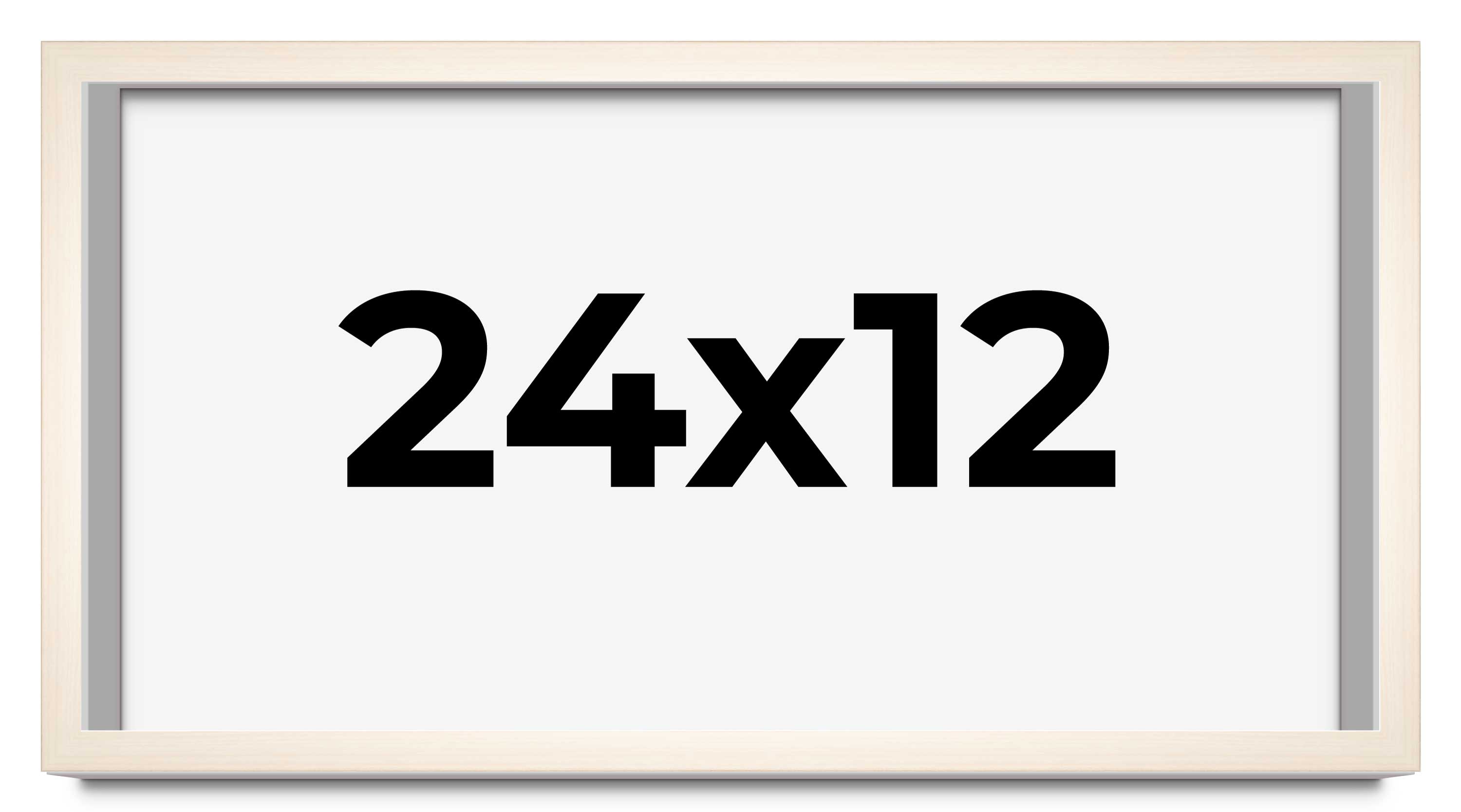 24x12 Frame White Wheat Solid Wood Picture Frame | Moulding Width 0.75 Inches main product image