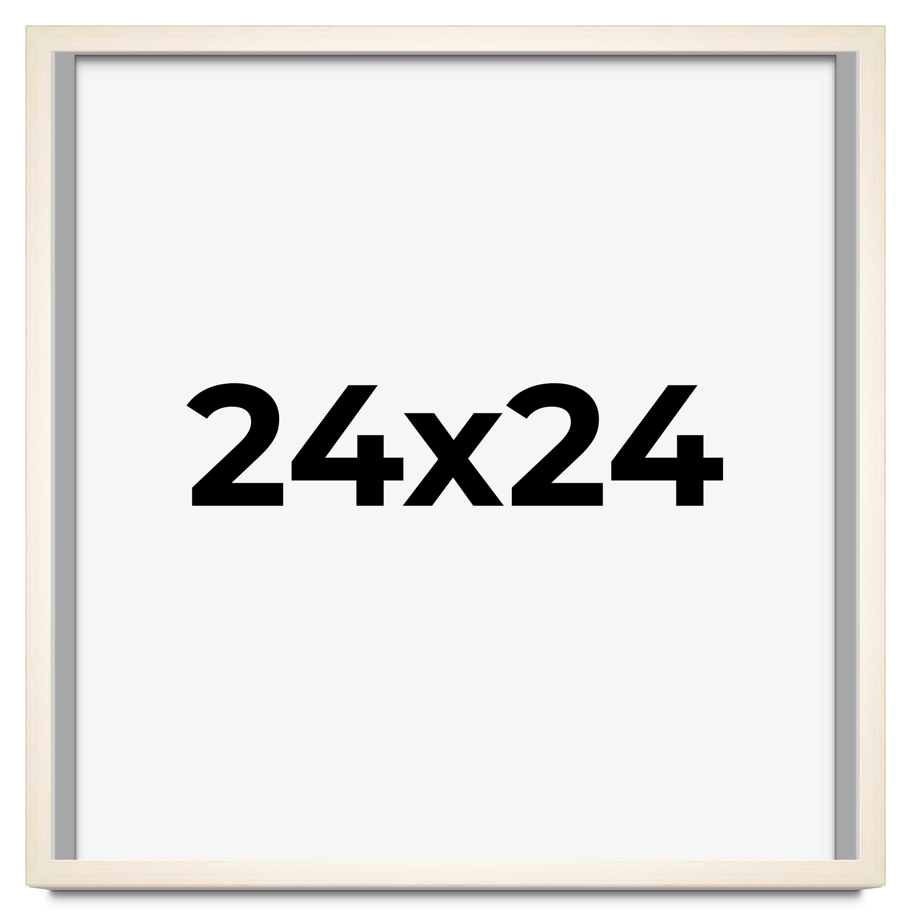 24x24 Frame White Wheat Solid Wood Picture Frame | Moulding Width 0.75 Inches |