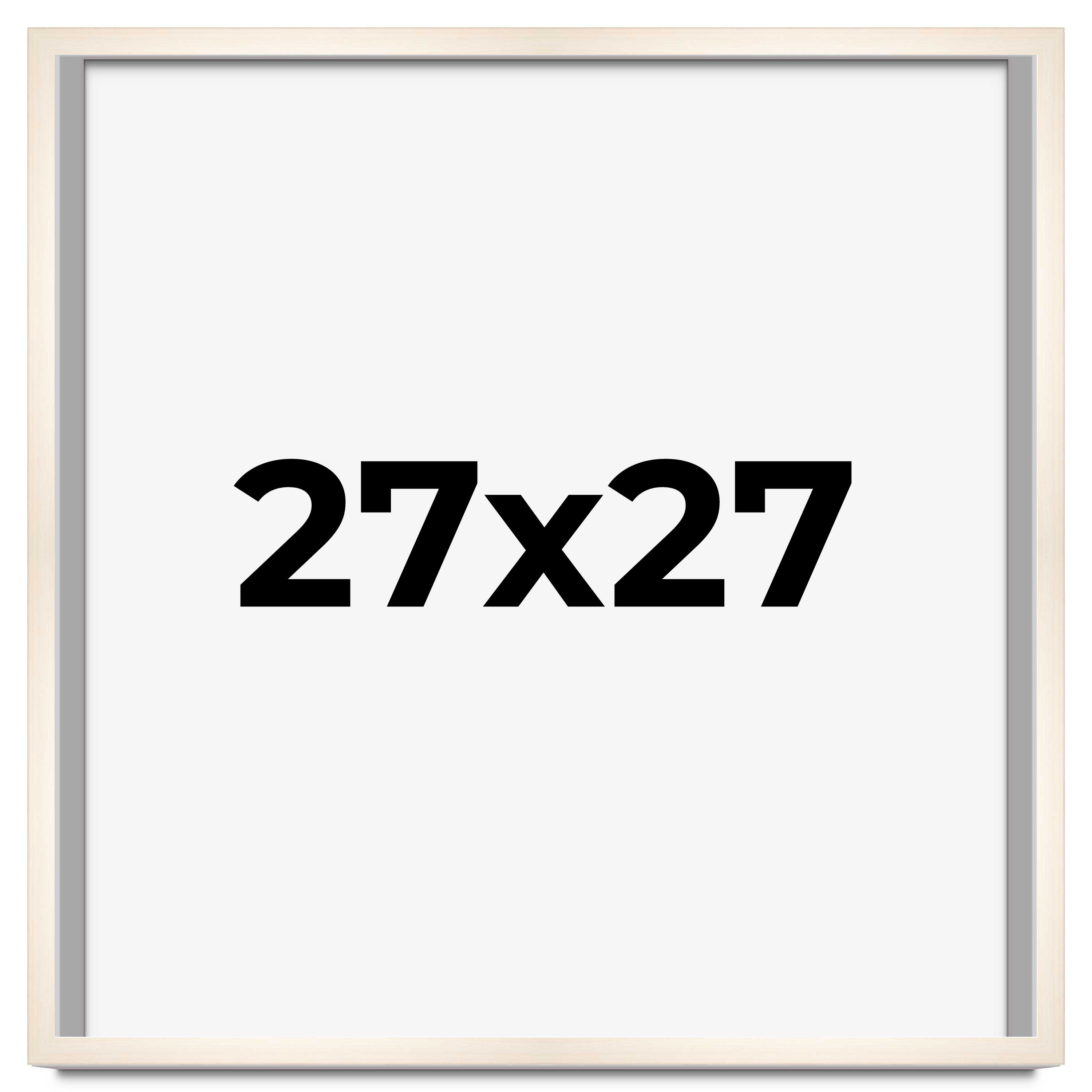 27x27 Frame White Wheat Solid Wood Picture Frame | Moulding Width 0.75 Inches main product image