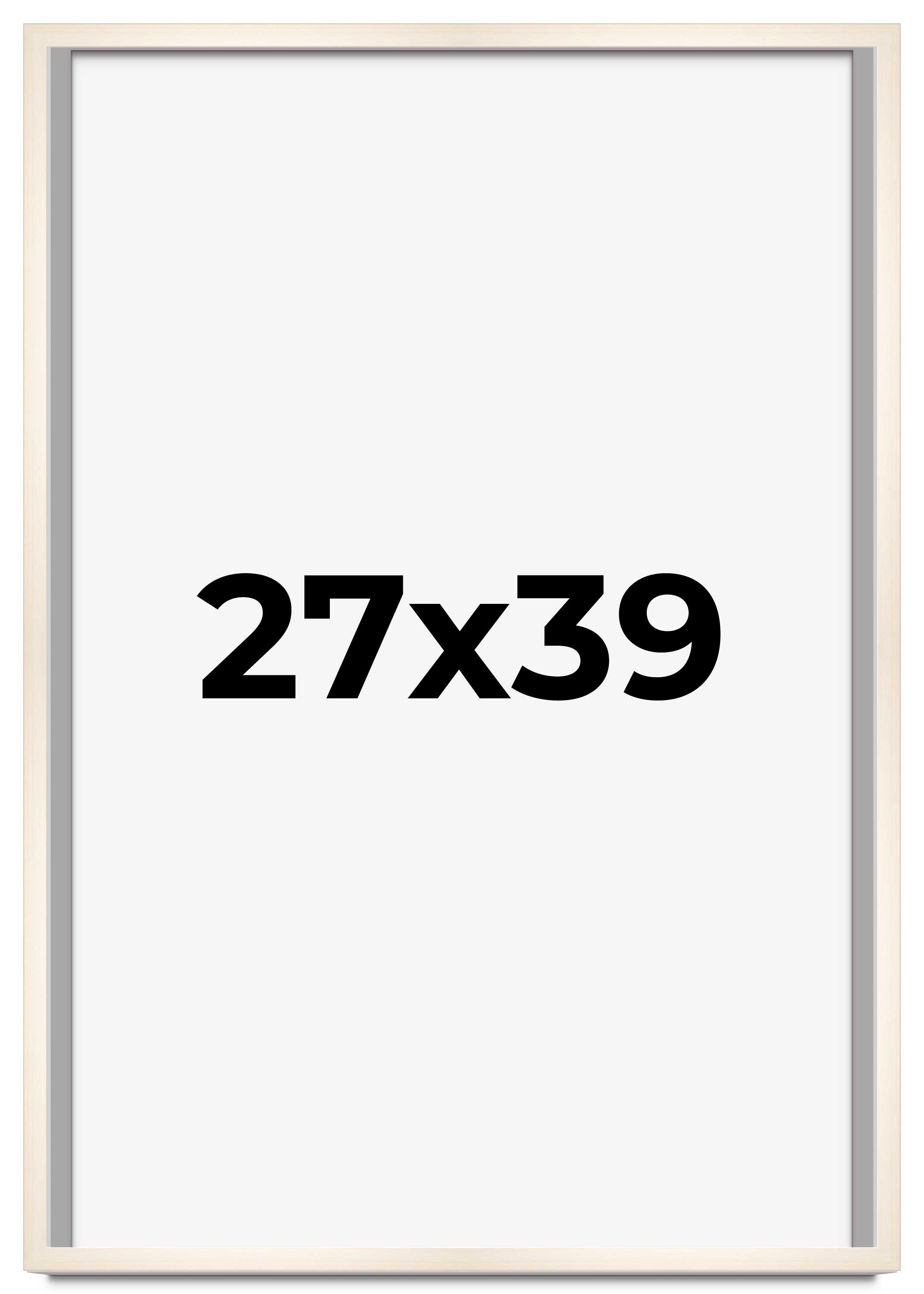 27×39 Frame White Wheat Solid Wood Picture Frame | Moulding Width 0.75 Inches |