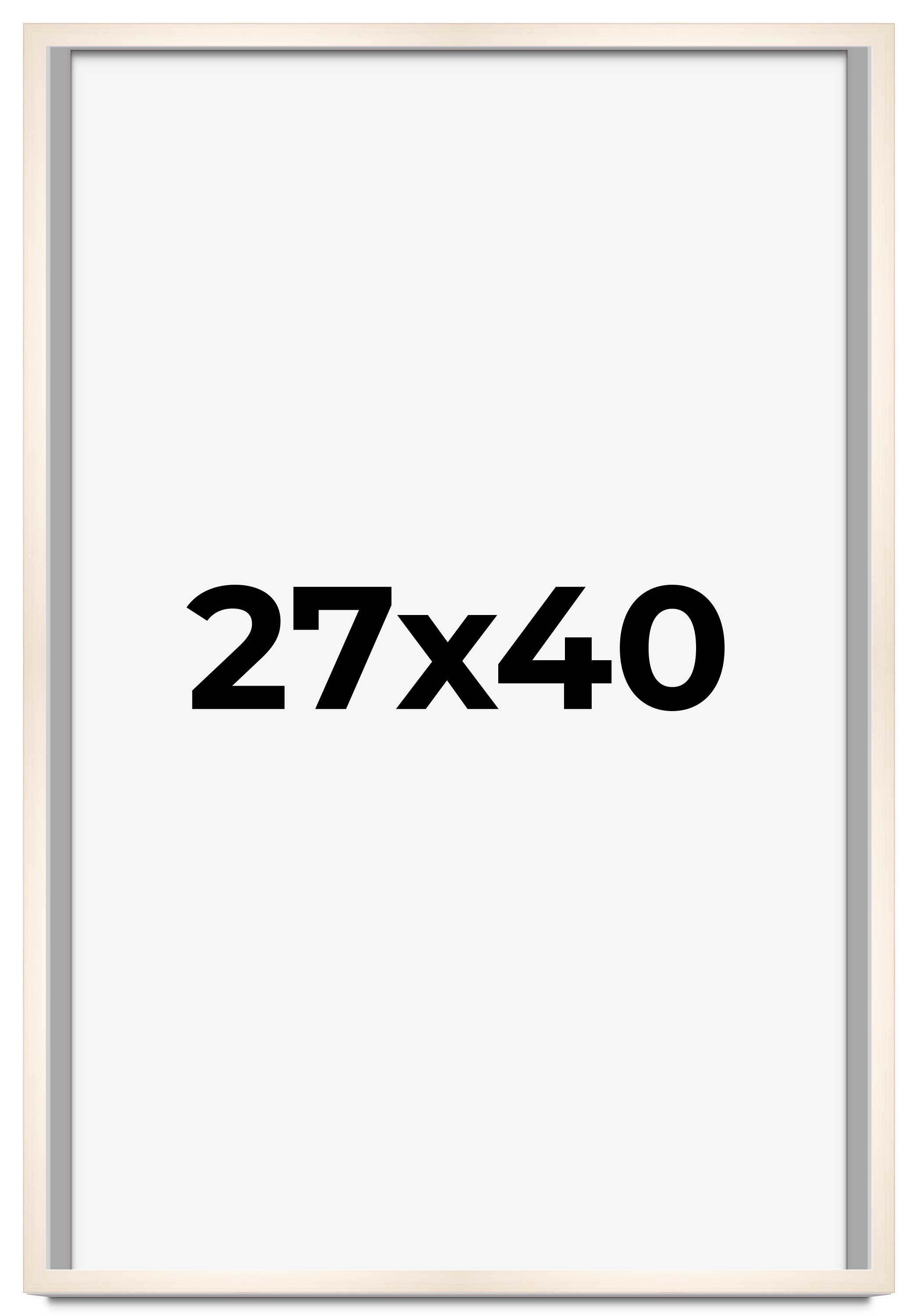 27×40 Shadow Box Cream of Wheat White Washed Display Frame | 0.875 Inches Deep S