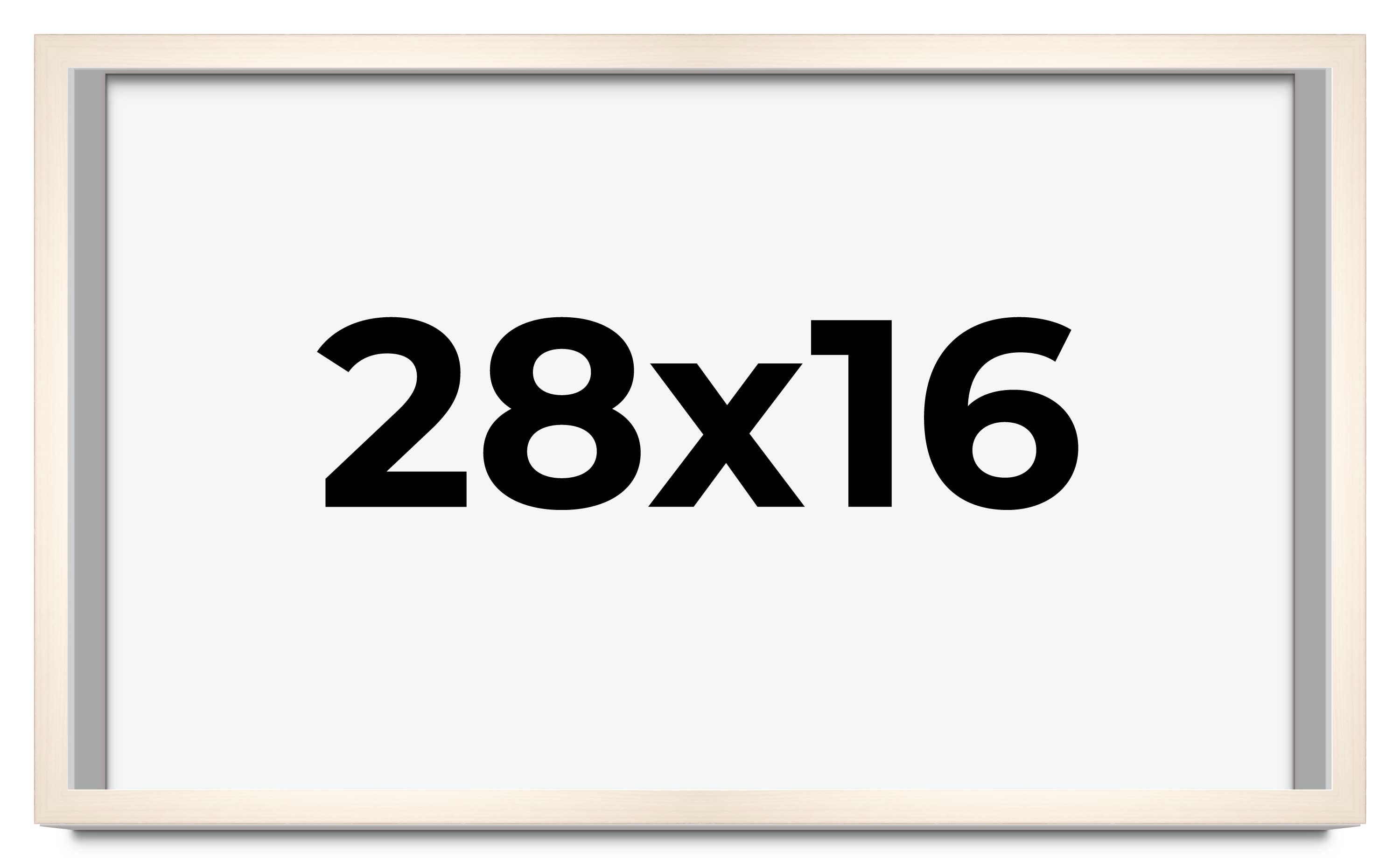 28x16 Frame White Wheat Solid Wood Picture Frame | Moulding Width 0.75 Inches main product image