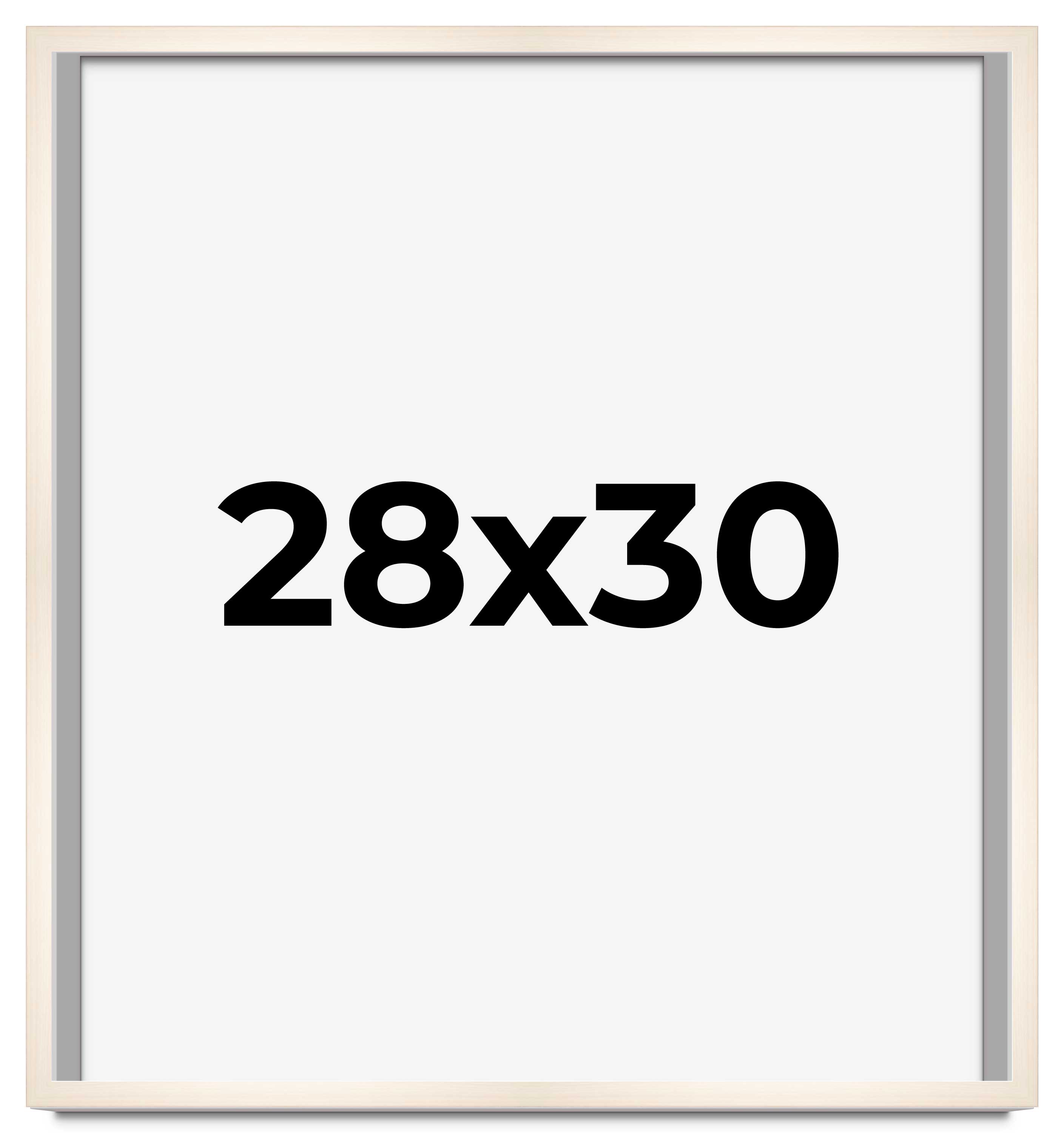 28x30 Frame White Wheat Solid Wood Picture Frame | Moulding Width 0.75 Inches main product image