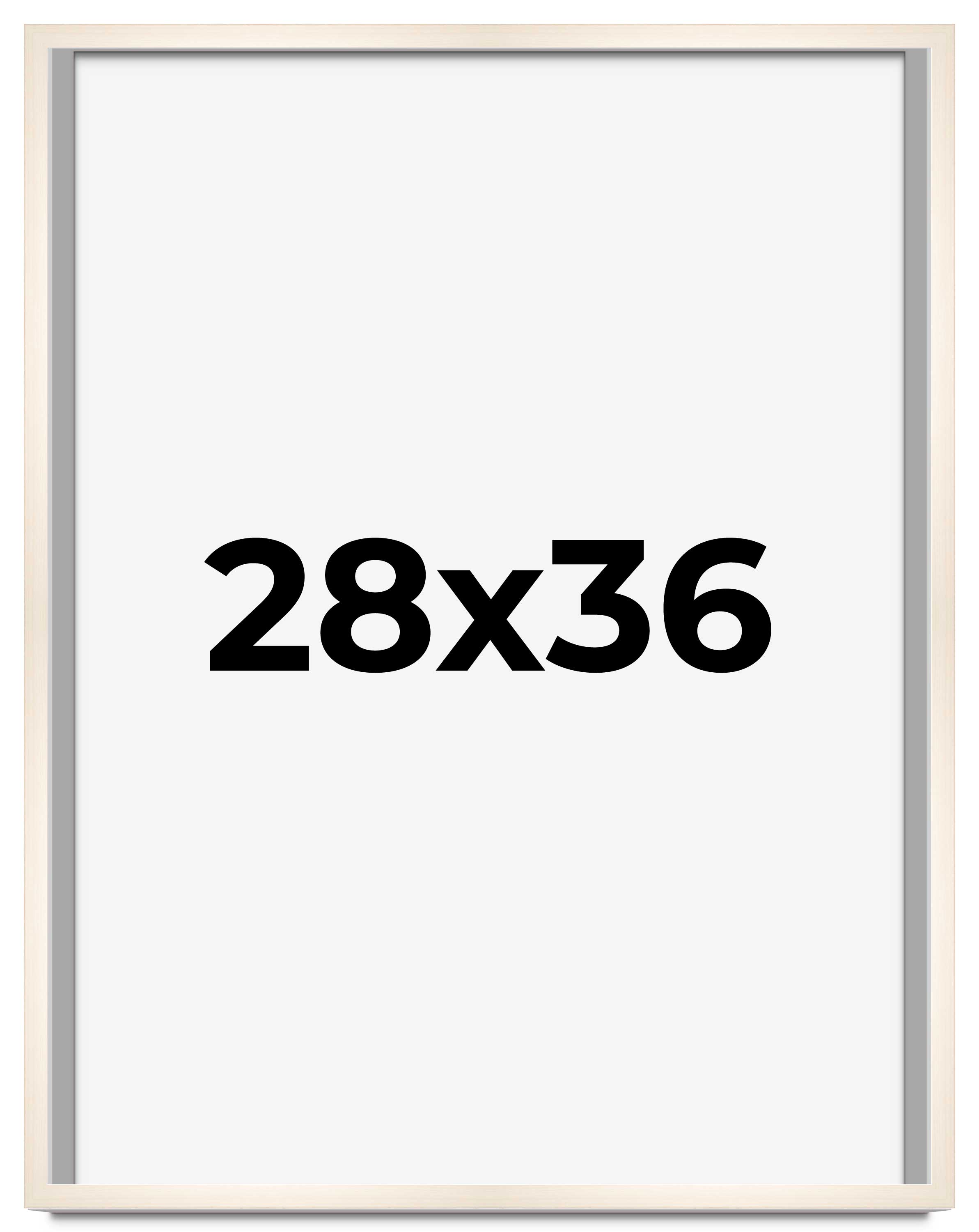 28x36 Frame White Wheat Solid Wood Picture Frame | Moulding Width 0.75 Inches main product image