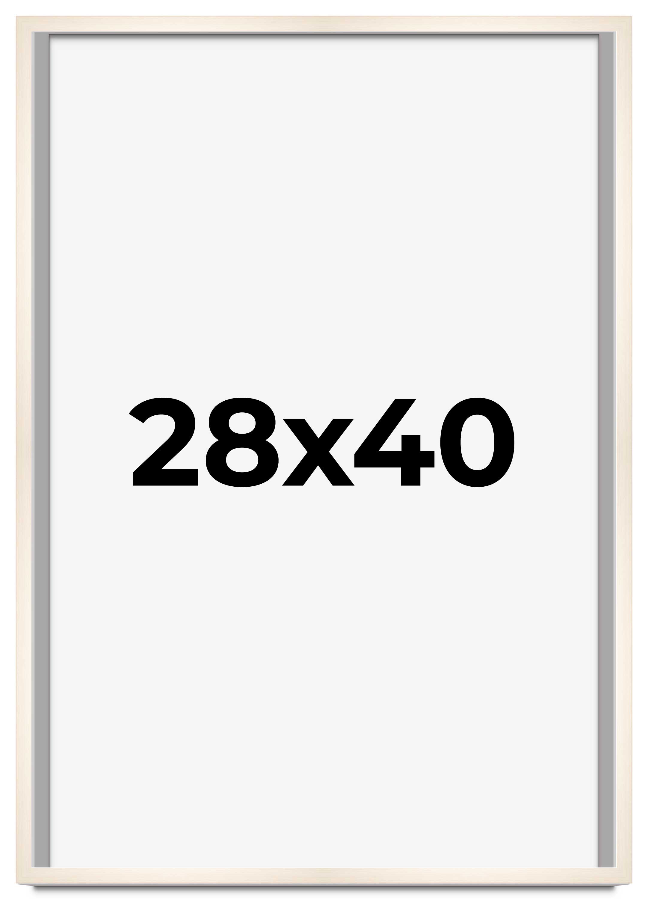28×40 Frame White Wheat Solid Wood Picture Frame | Moulding Width 0.75 Inches |