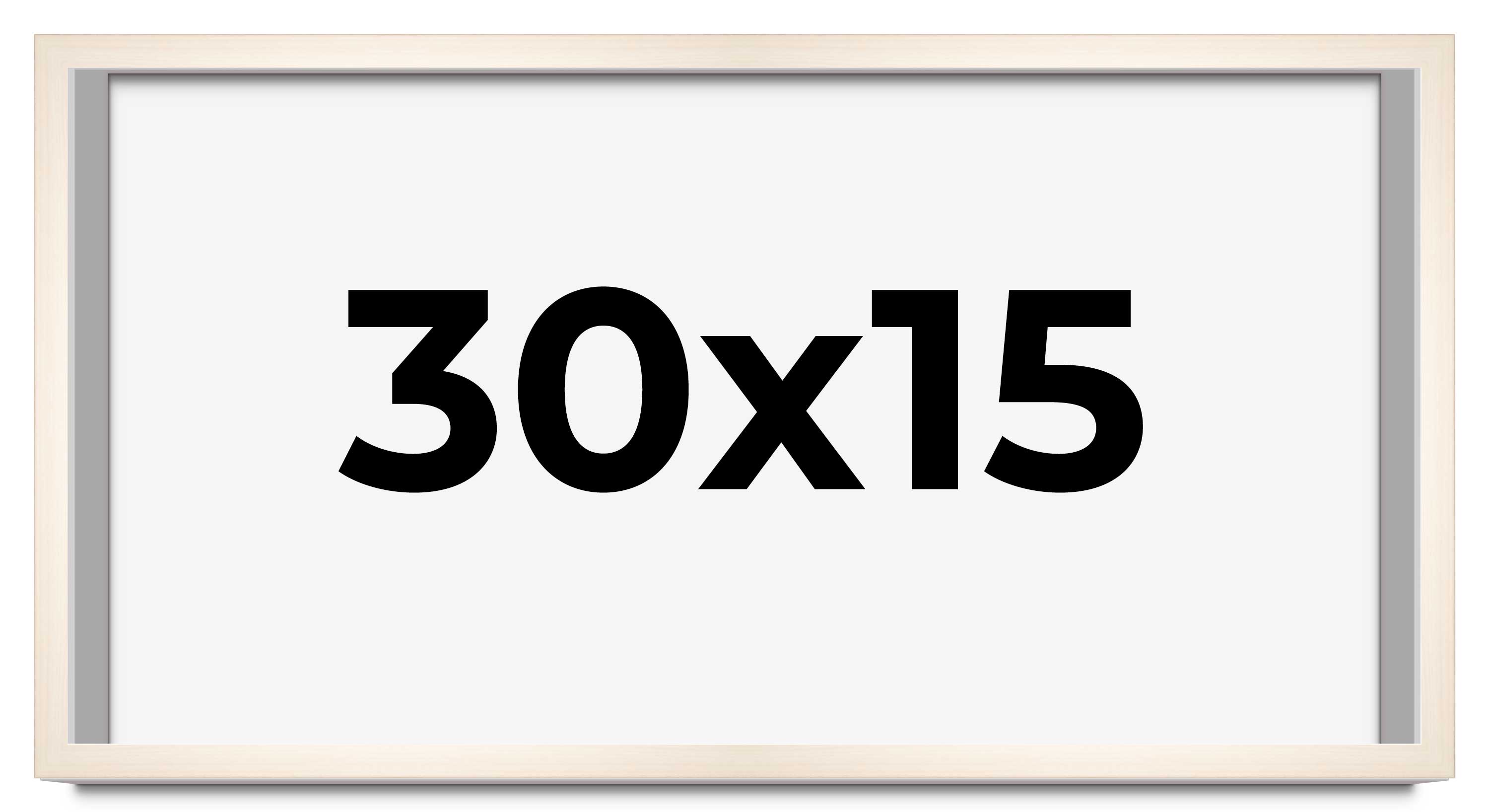 30x15 Frame White Wash Picture Frame Modern Photo Frame UV Acrylic, Acid Free