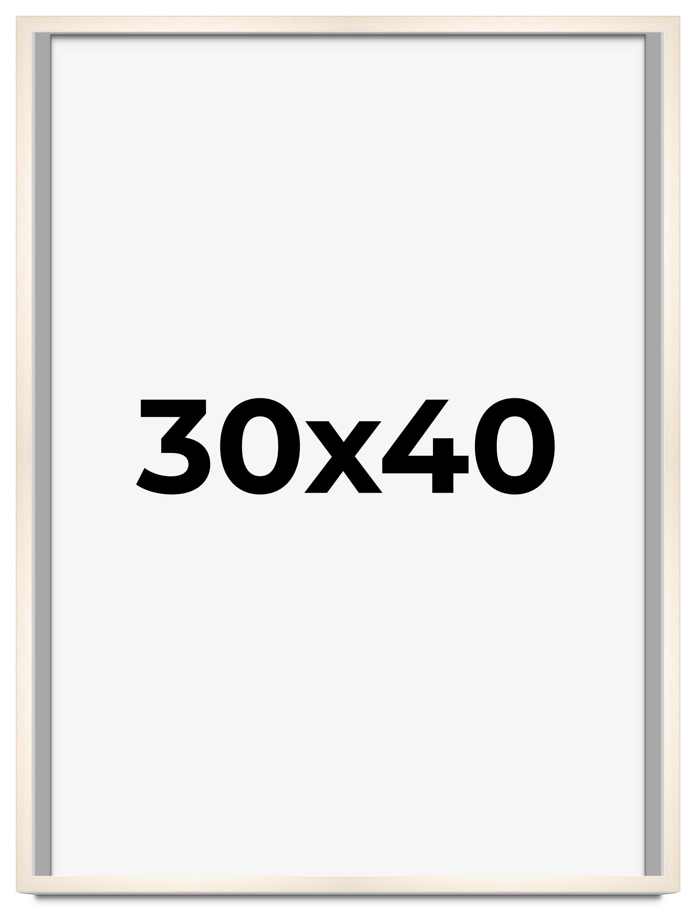 30x40 Frame White Wheat Solid Wood Picture Frame | Moulding Width 0.75 Inches main product image