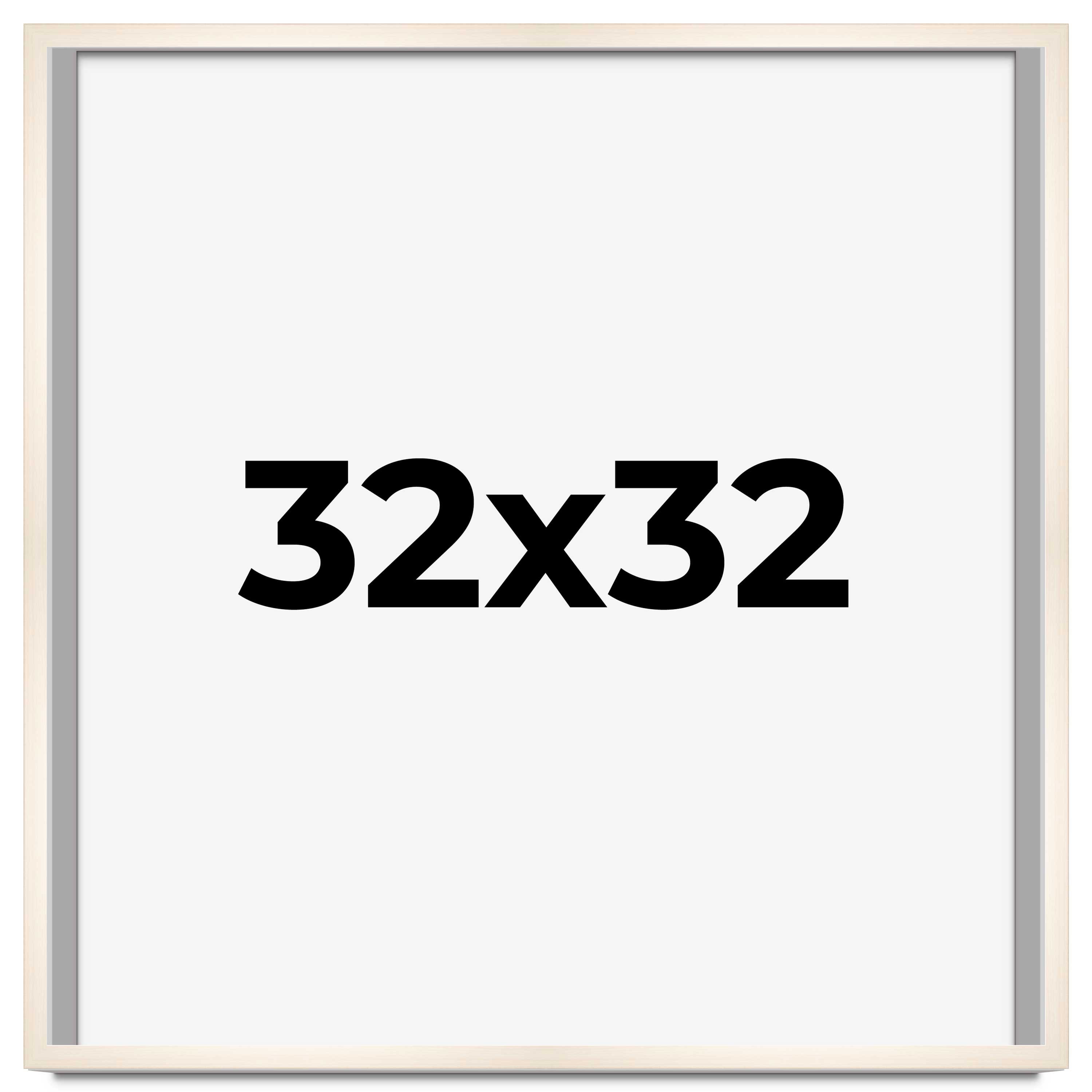 32x32 Frame White Wheat Solid Wood Picture Frame | Moulding Width 0.75 Inches main product image