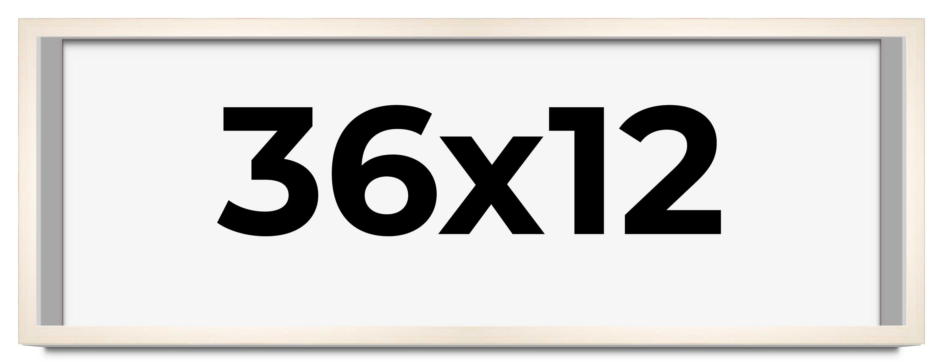 36x12 Frame White Wheat Solid Wood Picture Frame | Moulding Width 0.75 Inches main product image