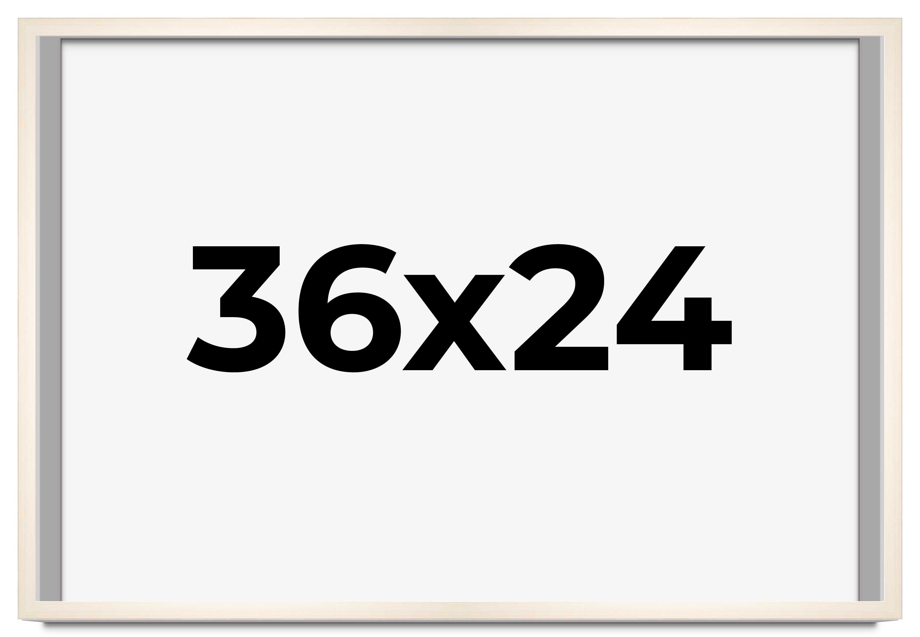 36x24 Frame White Wheat Solid Wood Picture Frame | Moulding Width 0.75 Inches main product image