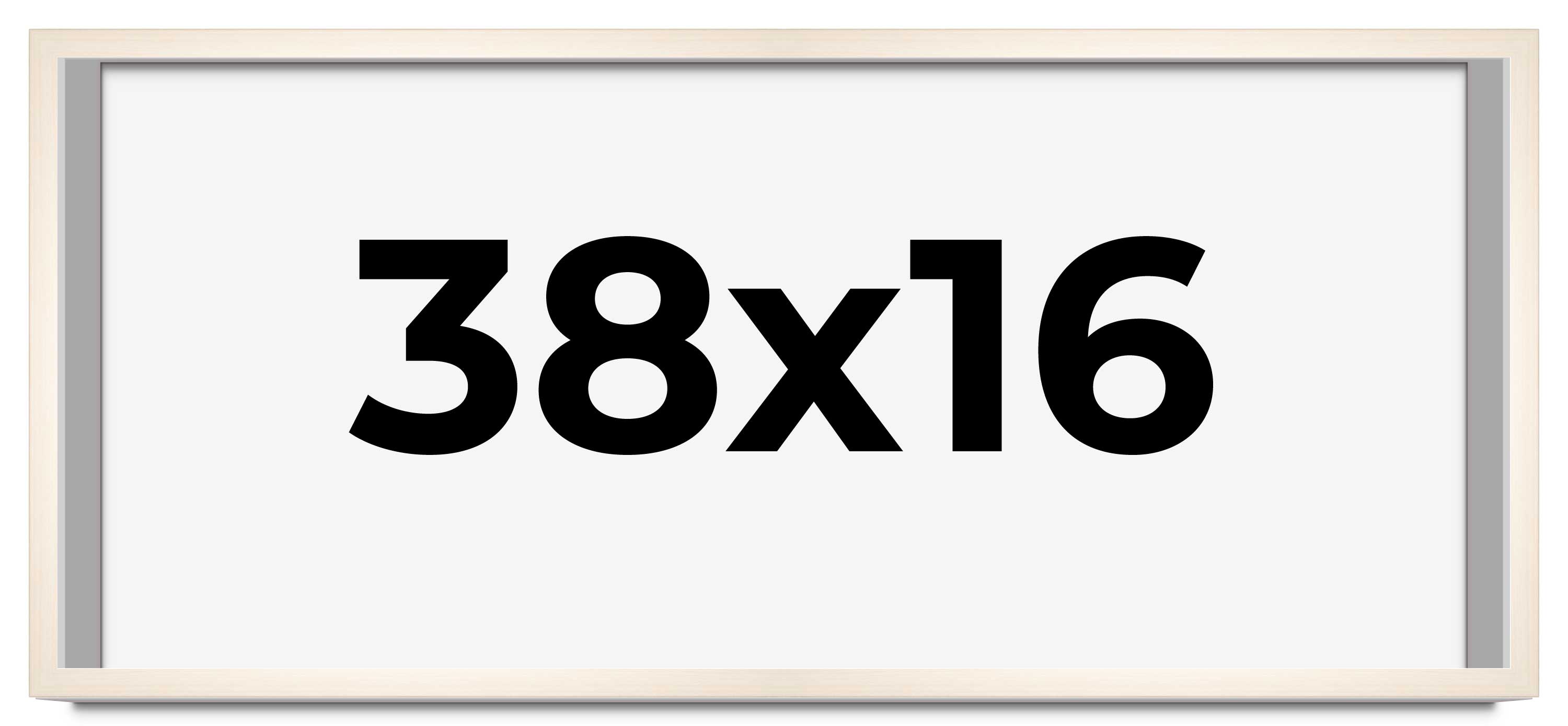 38x16 Frame White Wheat Solid Wood Picture Frame | Moulding Width 0.75 Inches main product image