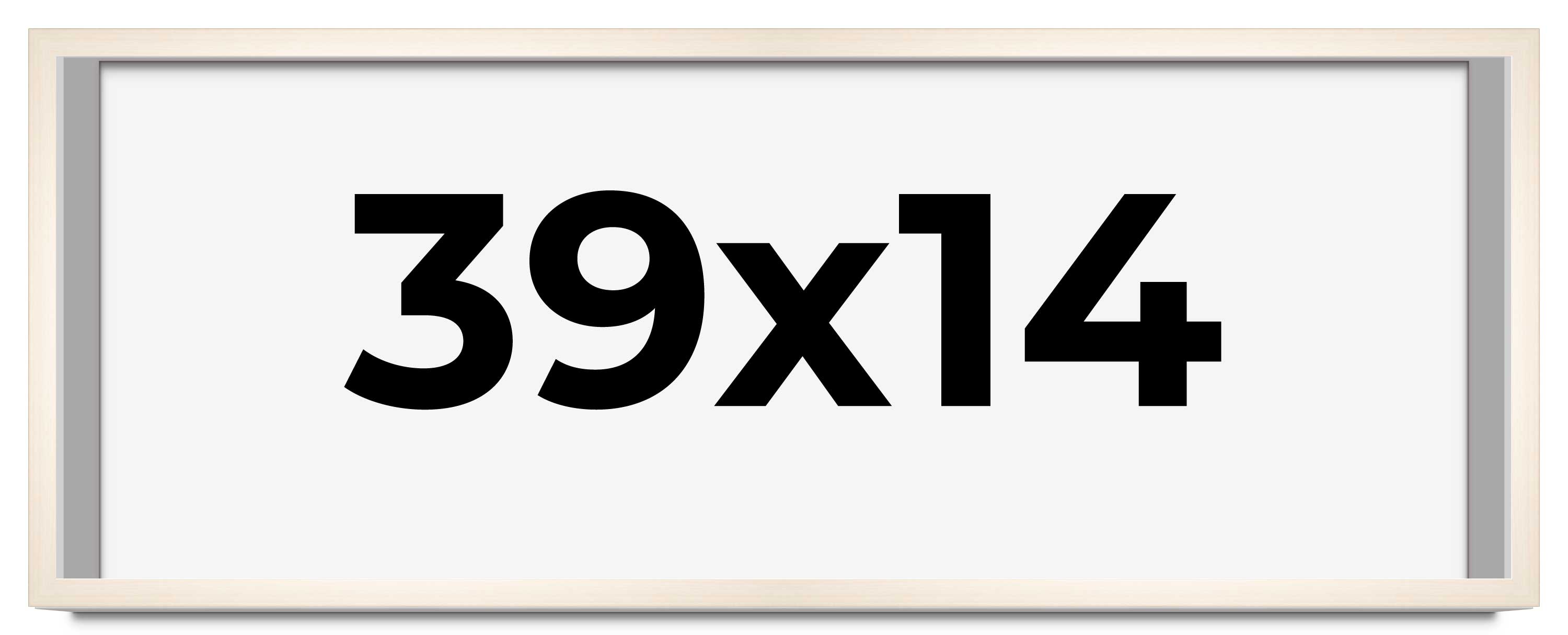 39×14 Frame White Wheat Solid Wood Picture Frame | Moulding Width 0.75 Inches |