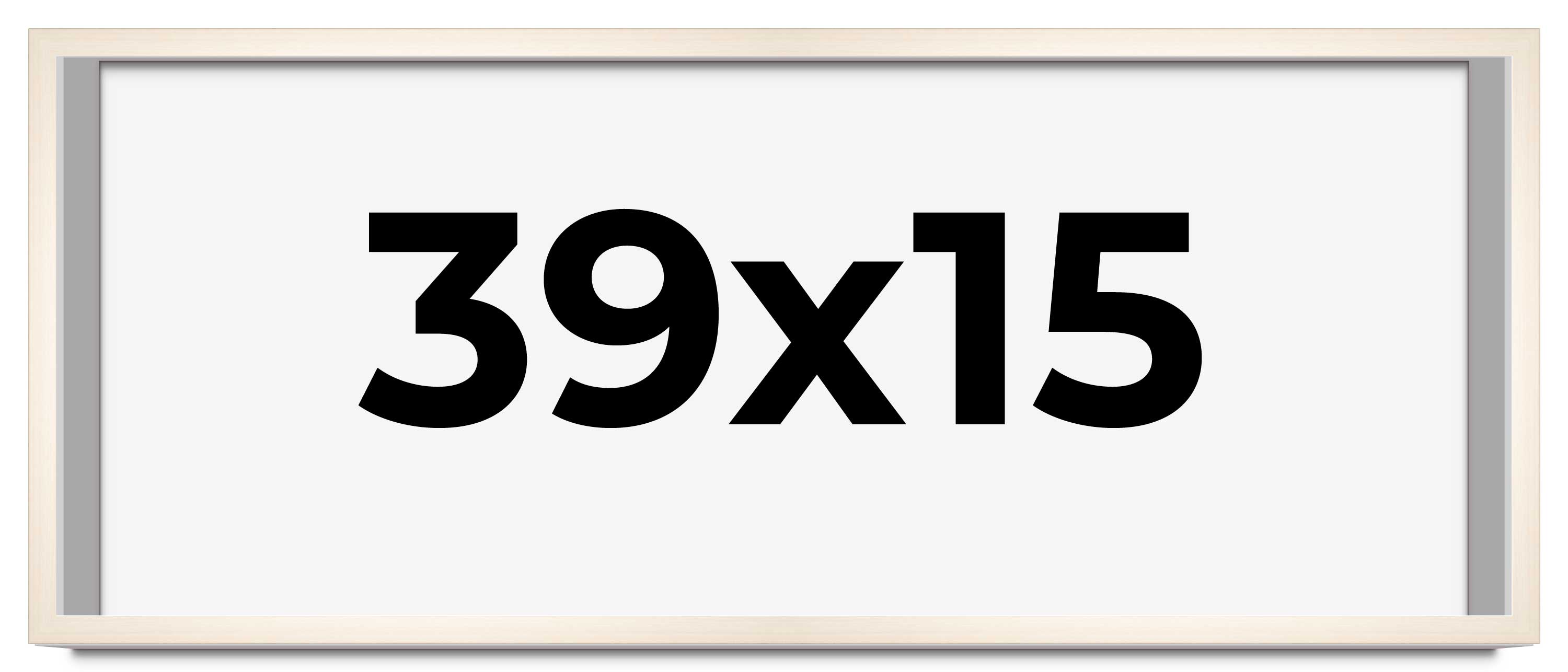 39x15 Frame White Wheat Solid Wood Picture Frame | Moulding Width 0.75 Inches main product image