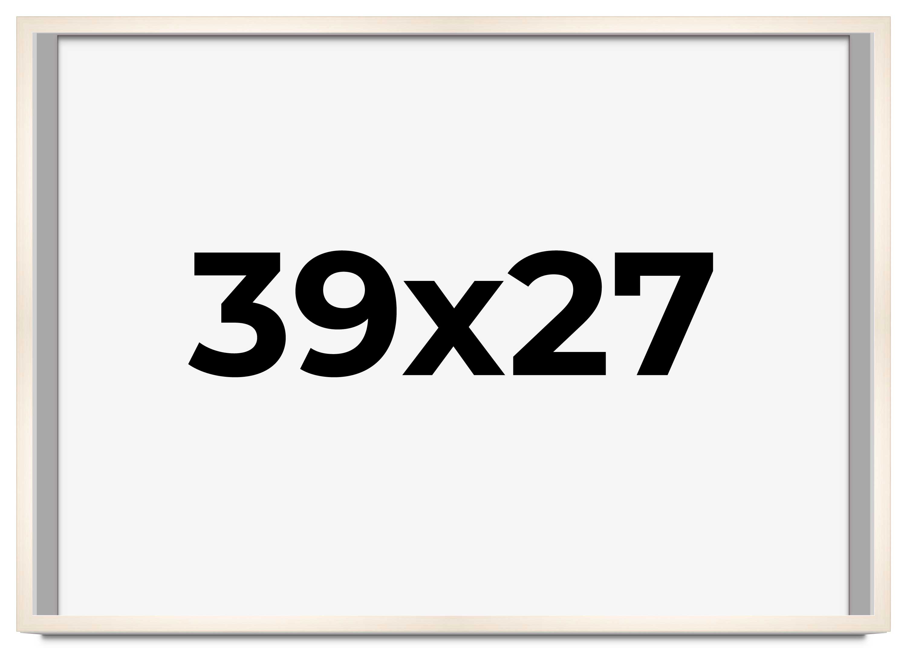 39×27 Frame White Wheat Solid Wood Picture Frame | Moulding Width 0.75 Inches |