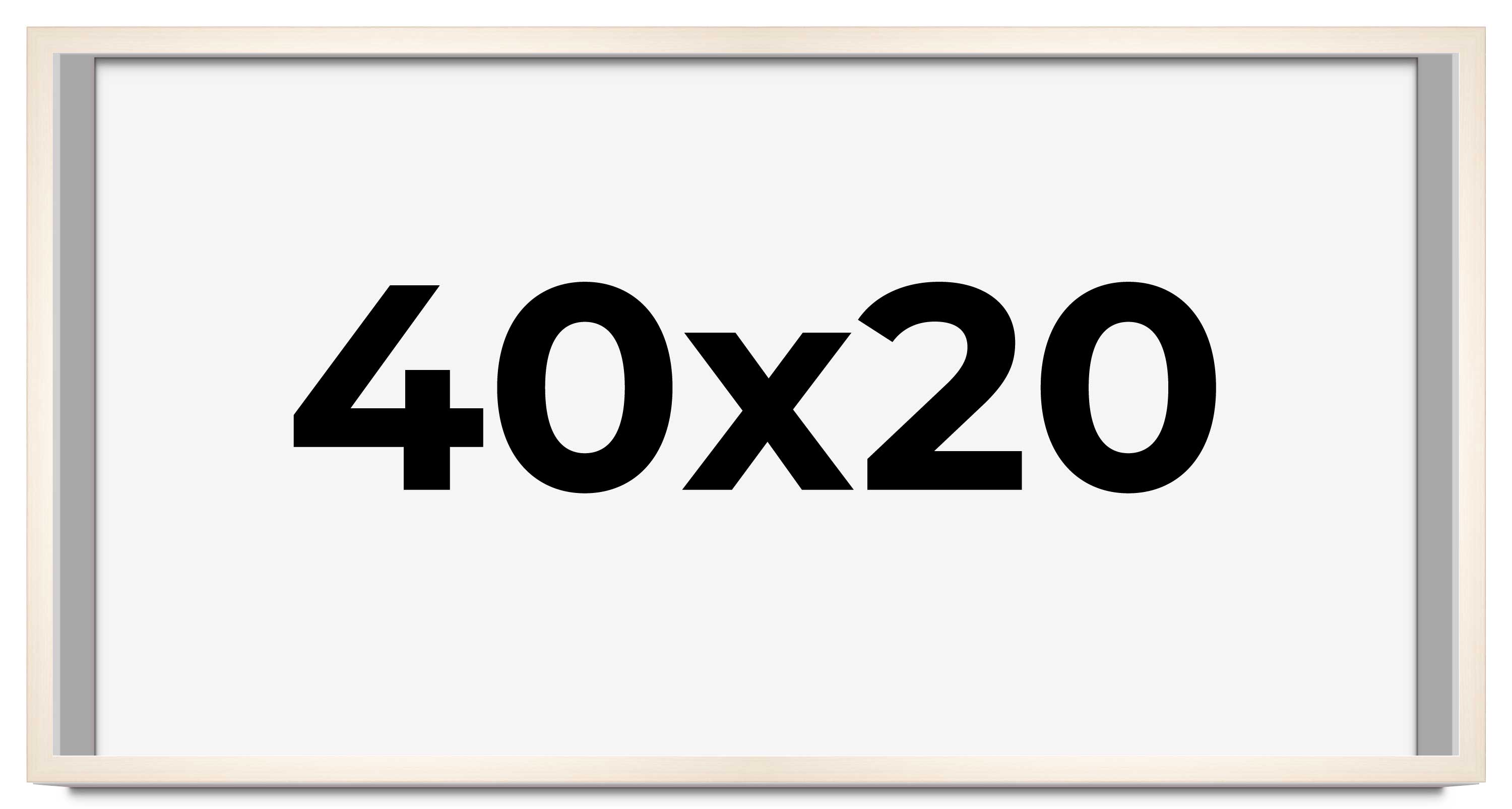 40×20 Frame White Wheat Solid Wood Picture Frame | Moulding Width 0.75 Inches |