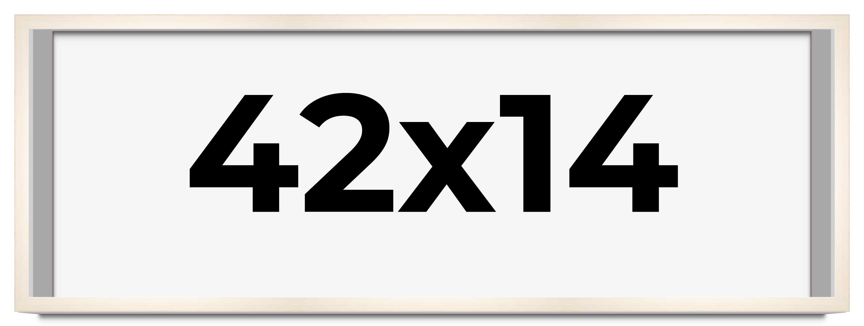 42×14 Frame White Wheat Solid Wood Picture Frame | Moulding Width 0.75 Inches |