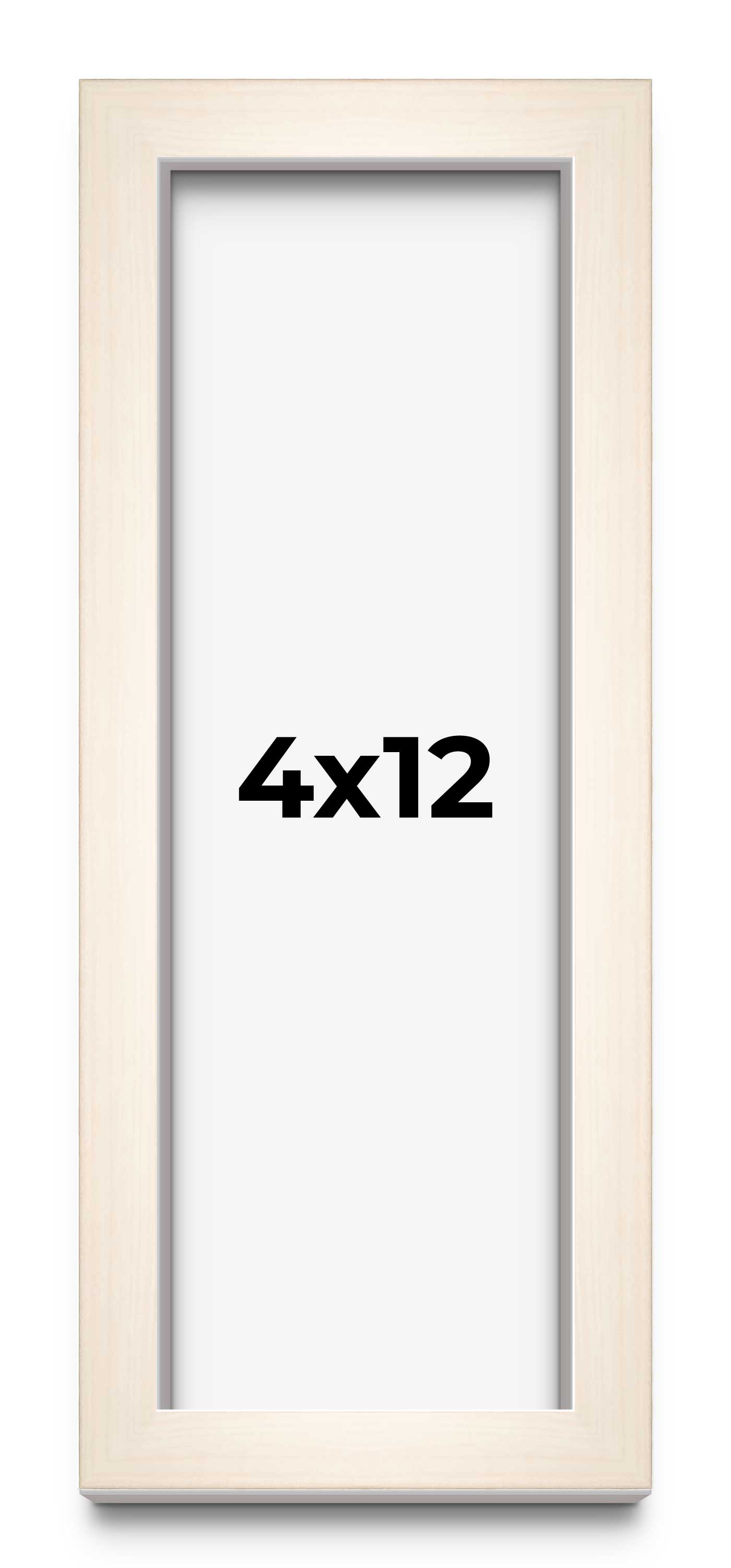 4x12 Frame White Wheat Solid Wood Picture Frame | Moulding Width 0.75 Inches | I main product image