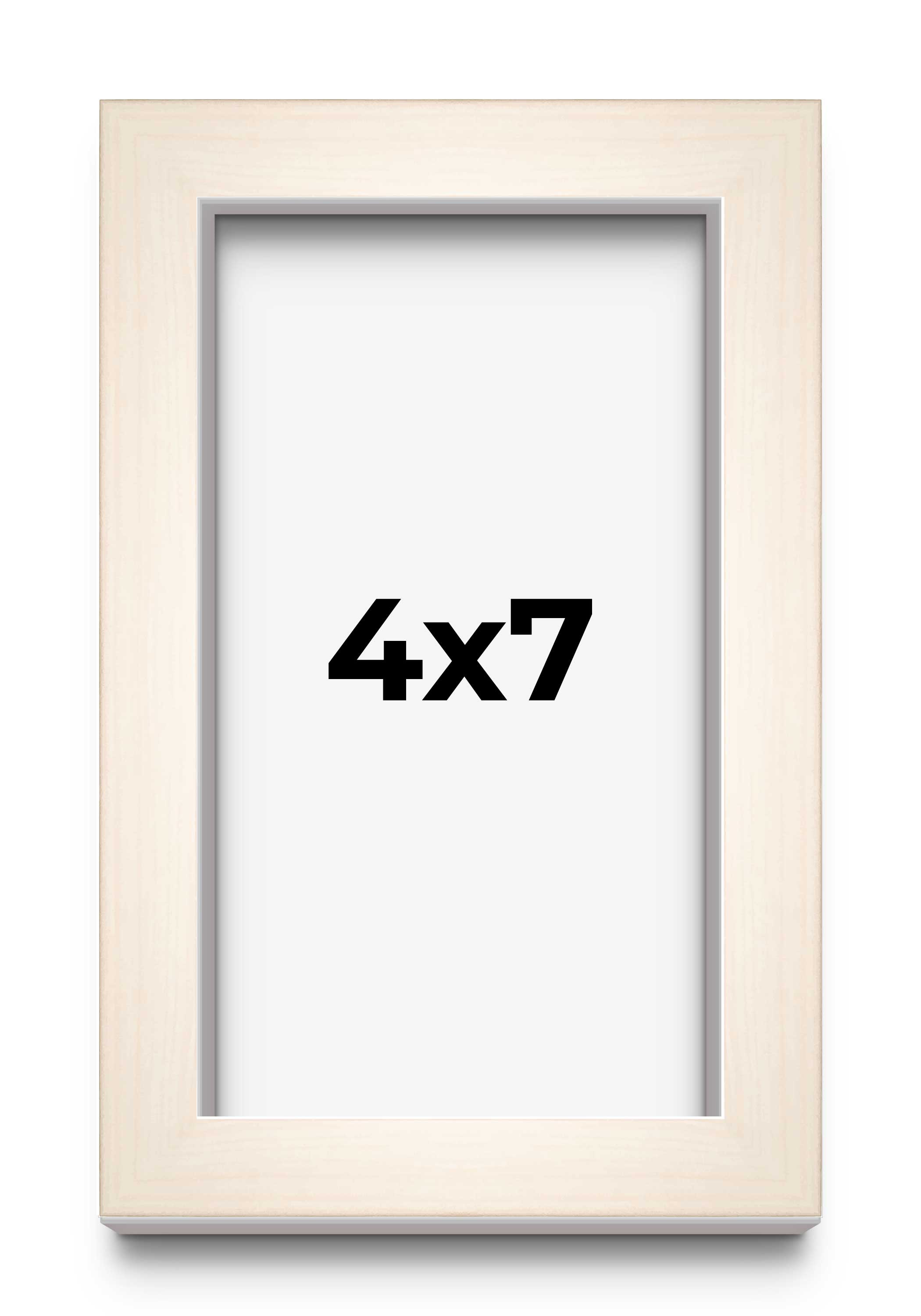 4x7 Frame White Wheat Solid Wood Picture Frame | Moulding Width 0.75 Inches | In main product image