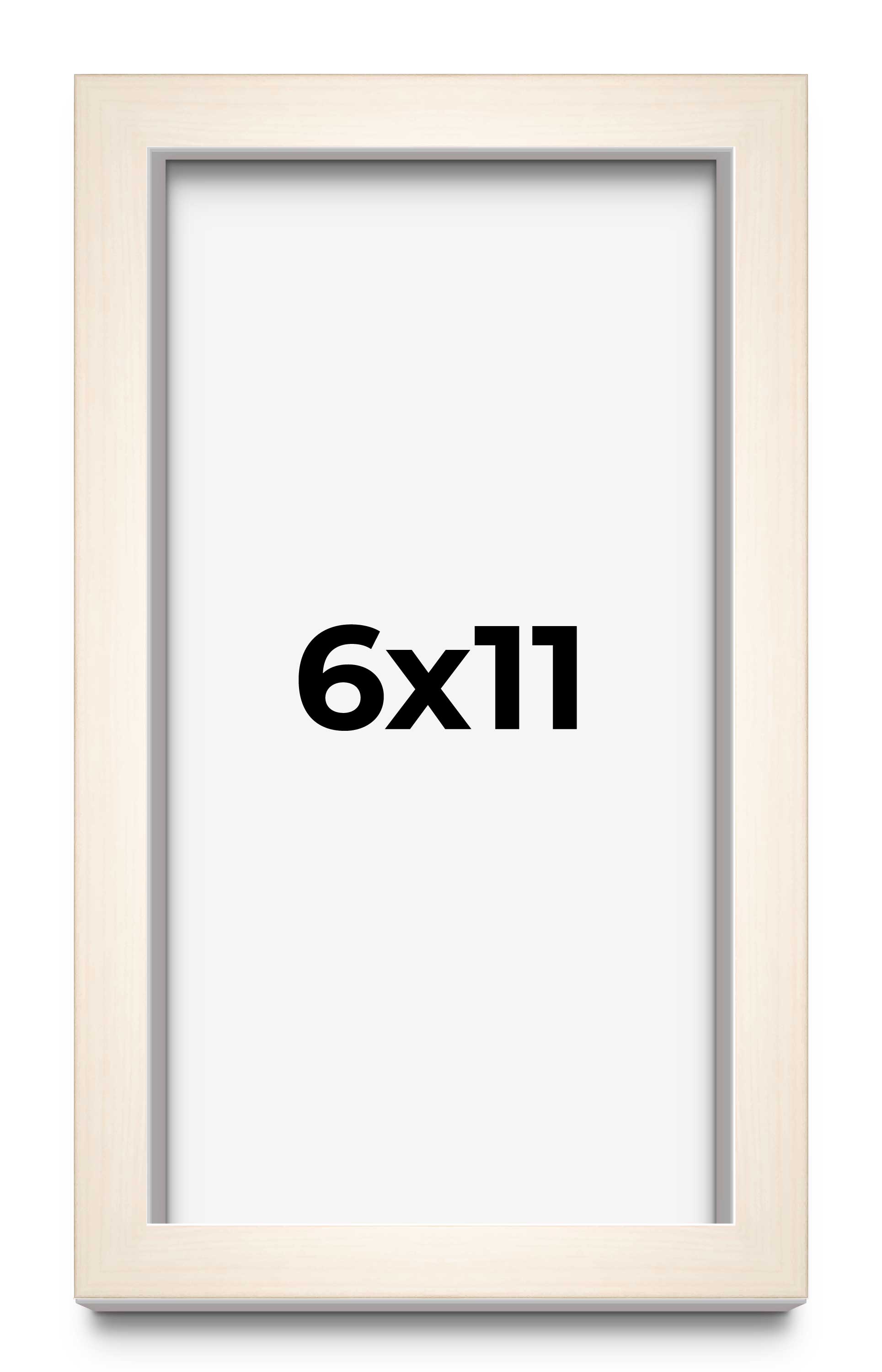 6x11 Frame White Wheat Solid Wood Picture Frame | Moulding Width 0.75 Inches | I main product image