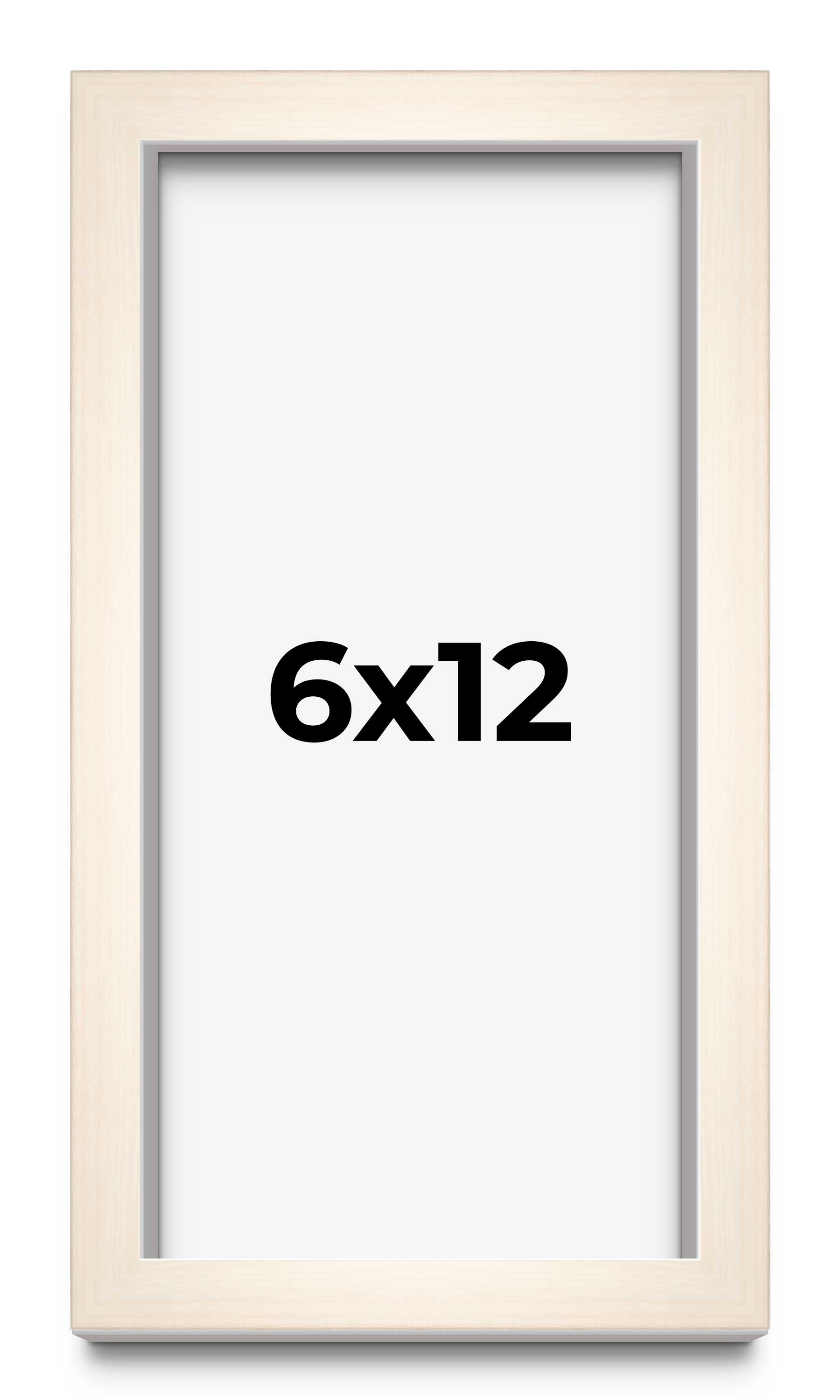 6x12 Frame White Wheat Solid Wood Picture Frame | Moulding Width 0.75 Inches | I main product image