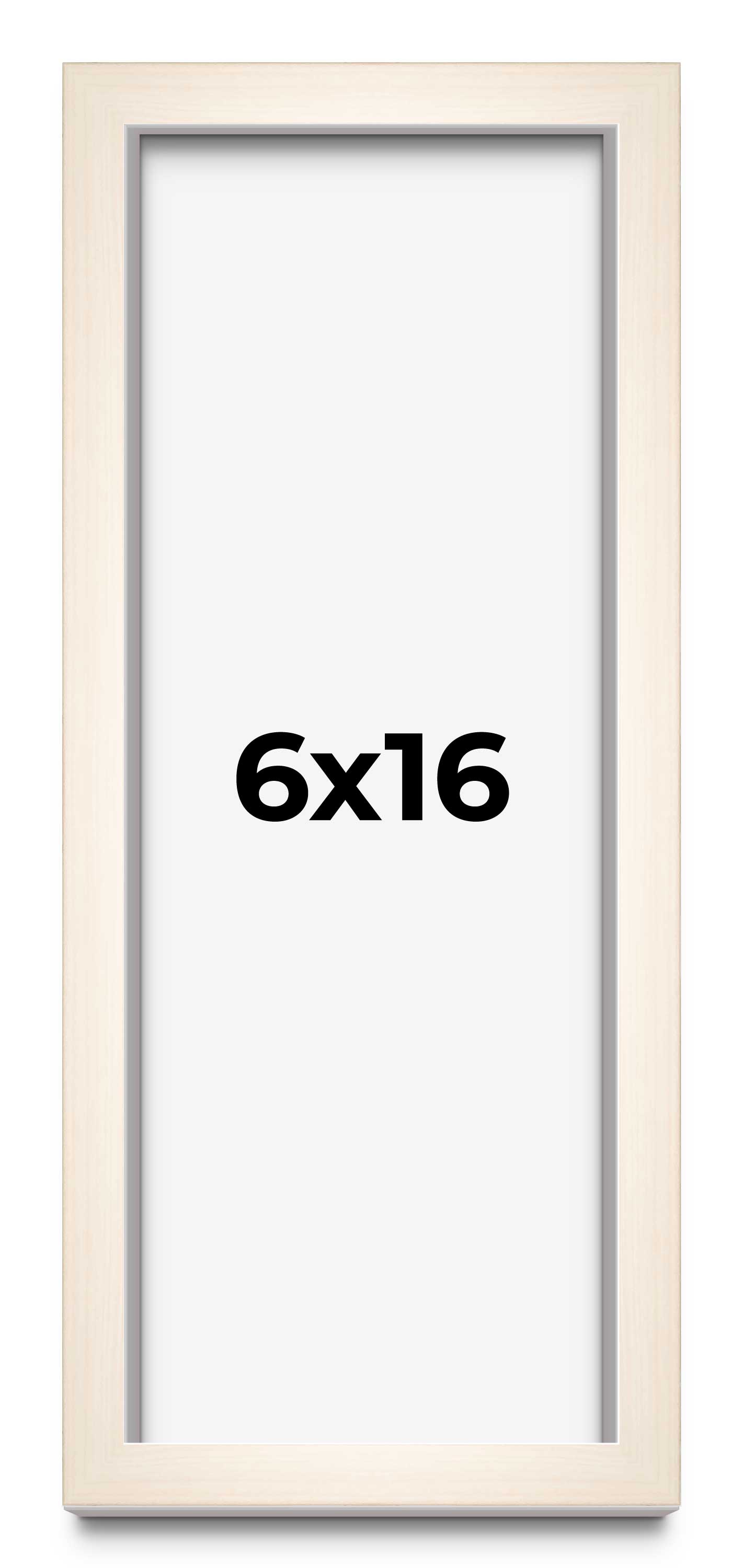 6x16 Frame White Wheat Solid Wood Picture Frame | Moulding Width 0.75 Inches | I main product image